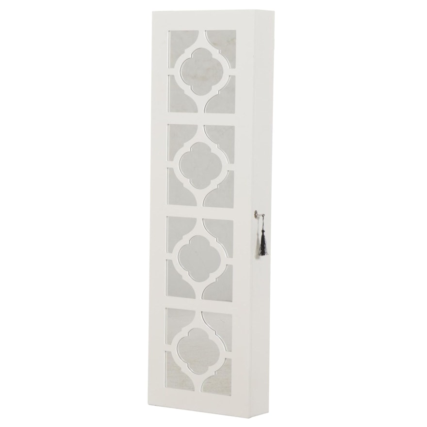 Hayneedle Belham Living Illuminated Wall Mount Jewelry Armoire with Lock and Key