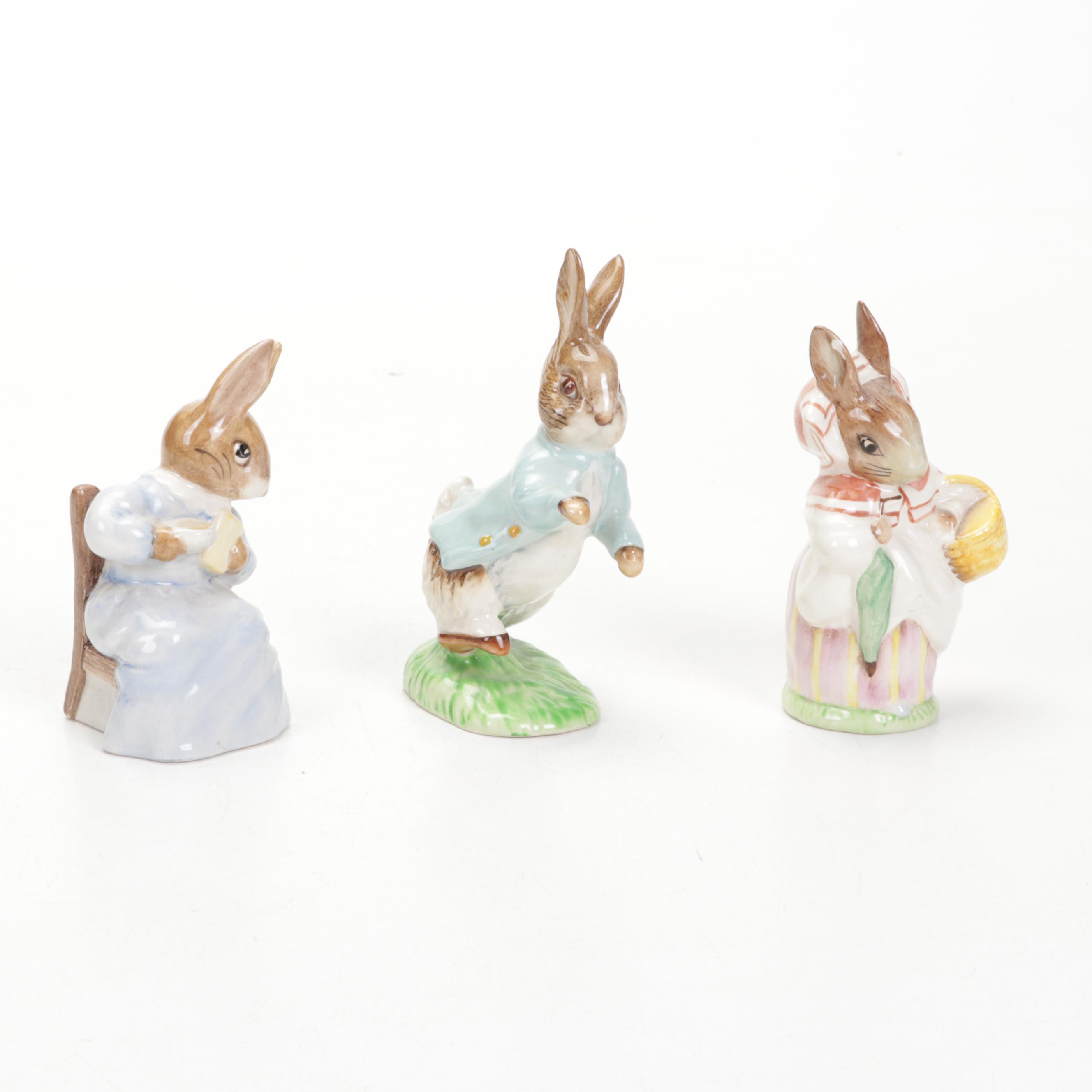 Beswick England and Royal Doulton Porcelain Beatrix Potter Character Figurines
