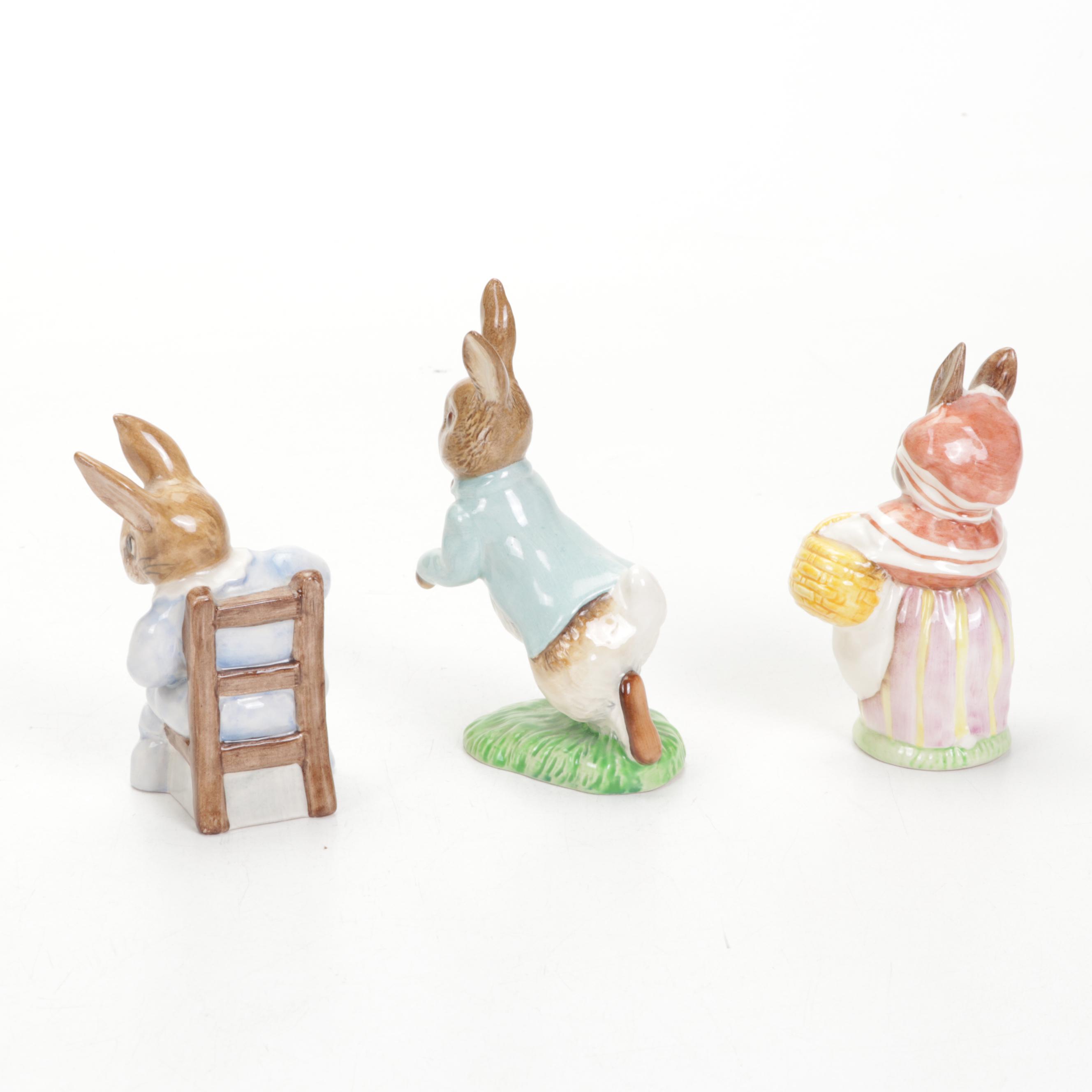 Beswick England and Royal Doulton Porcelain Beatrix Potter Character Figurines