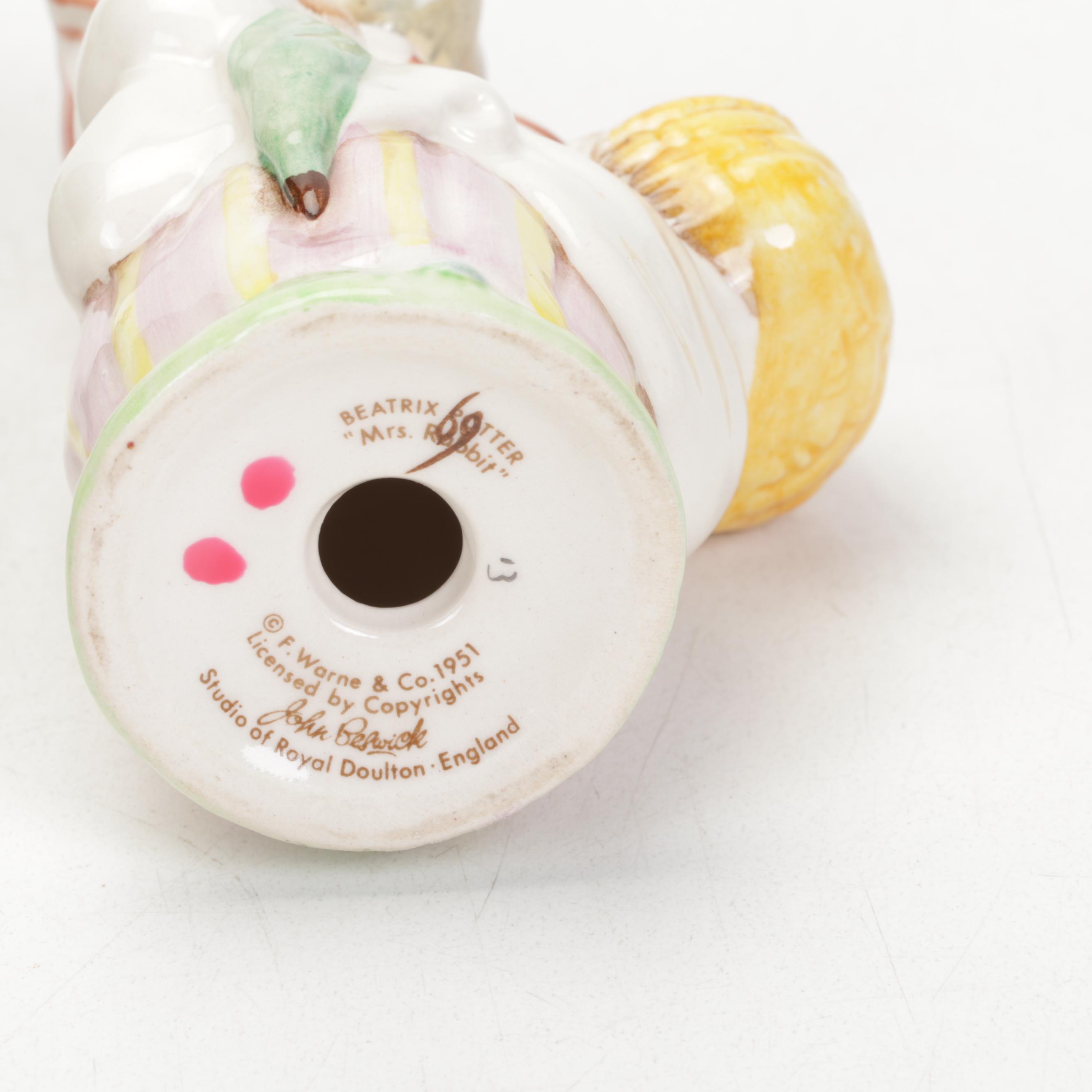 Beswick England and Royal Doulton Porcelain Beatrix Potter Character Figurines