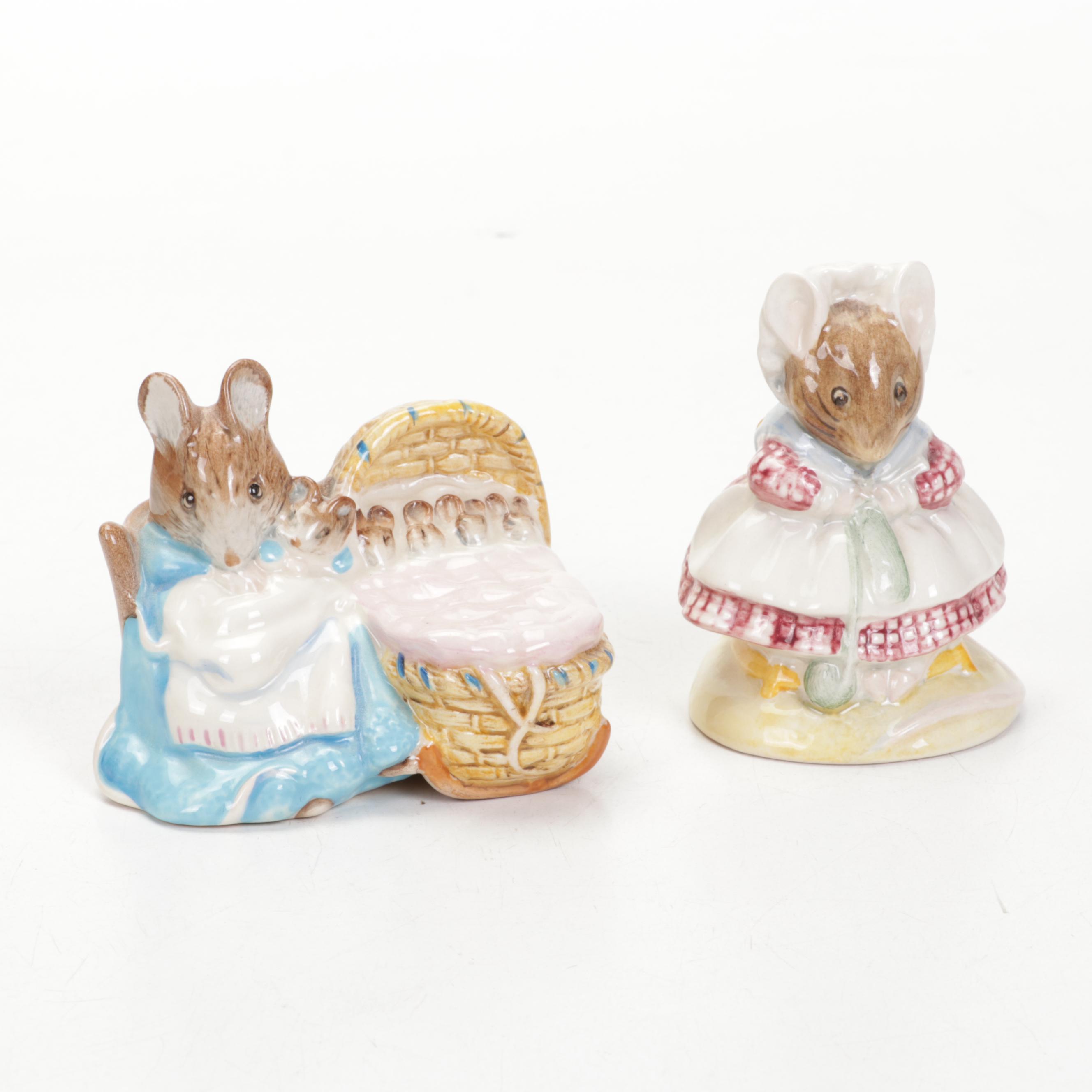 Beswick England and Royal Doulton Porcelain Beatrix Potter Character Figurines
