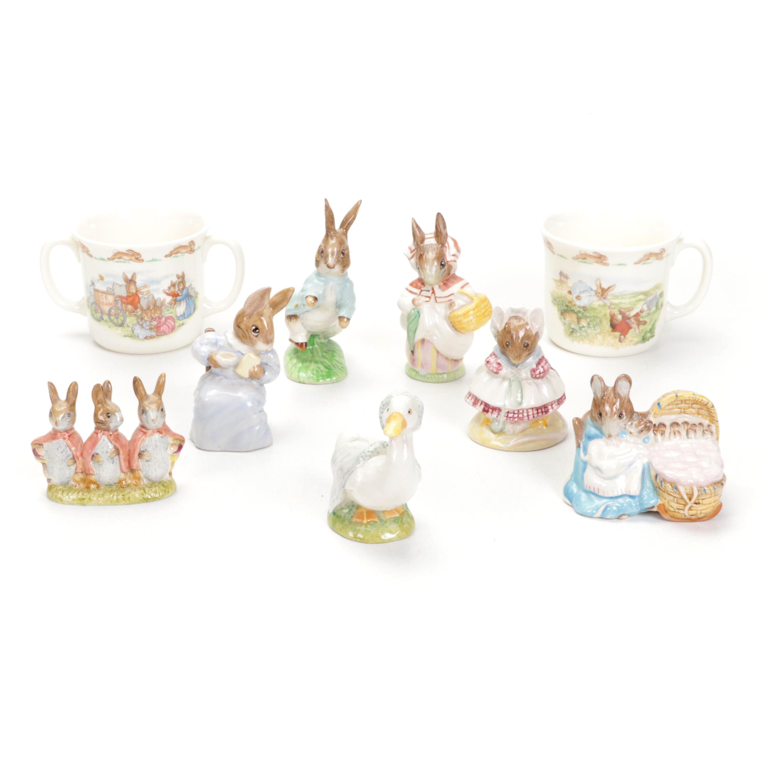 Beswick England and Royal Doulton Porcelain Beatrix Potter Character Figurines