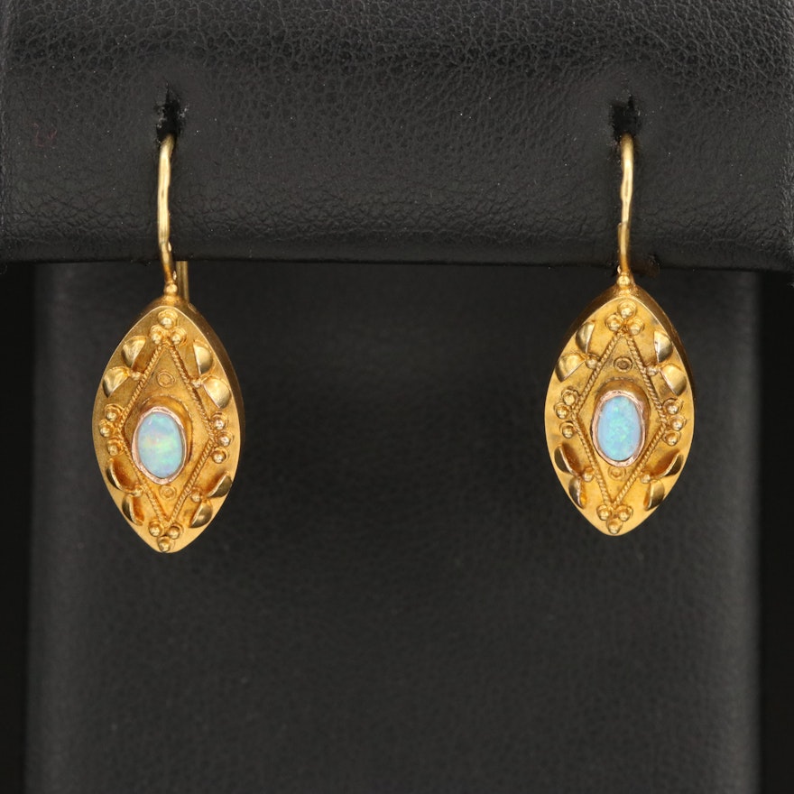 9K Opal Earrings