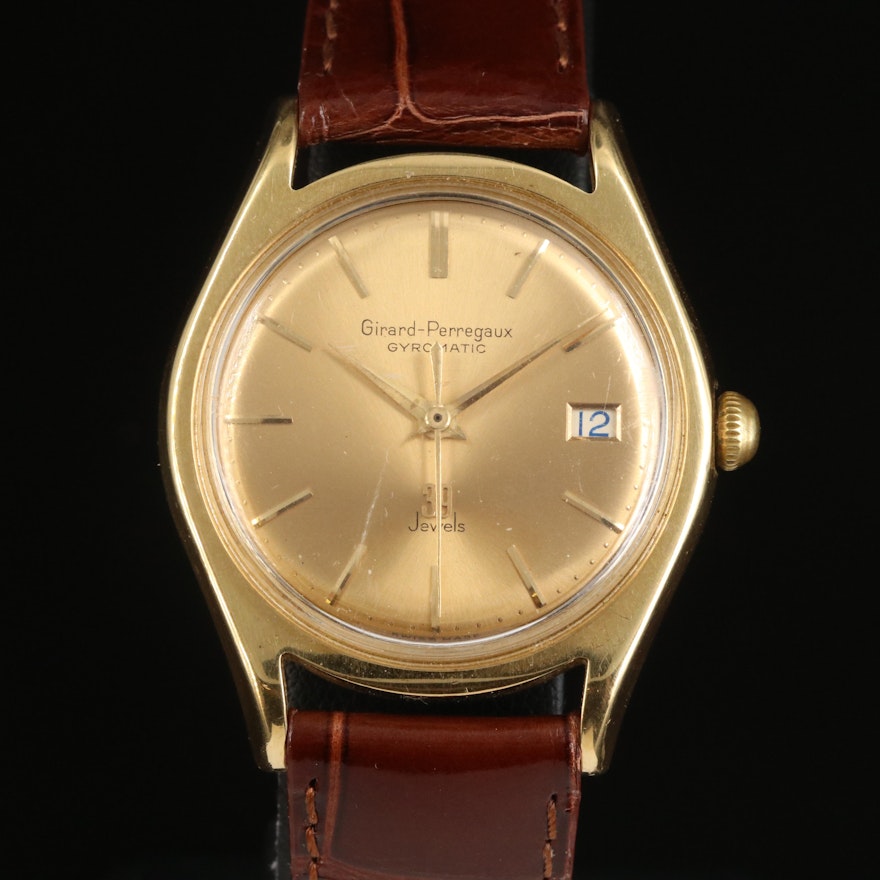 18K Girard-Perregaux Wristwatch with 39 Jewel Movement