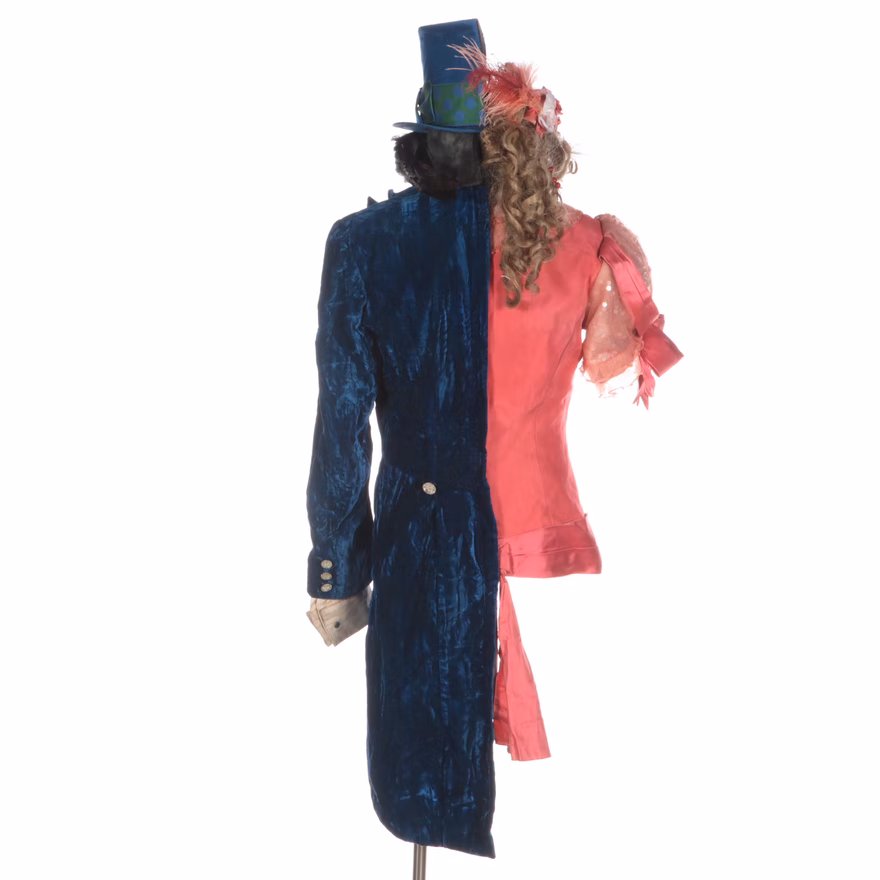 Half Man Half Woman Theatre Costume with Hat from Grace Costumes