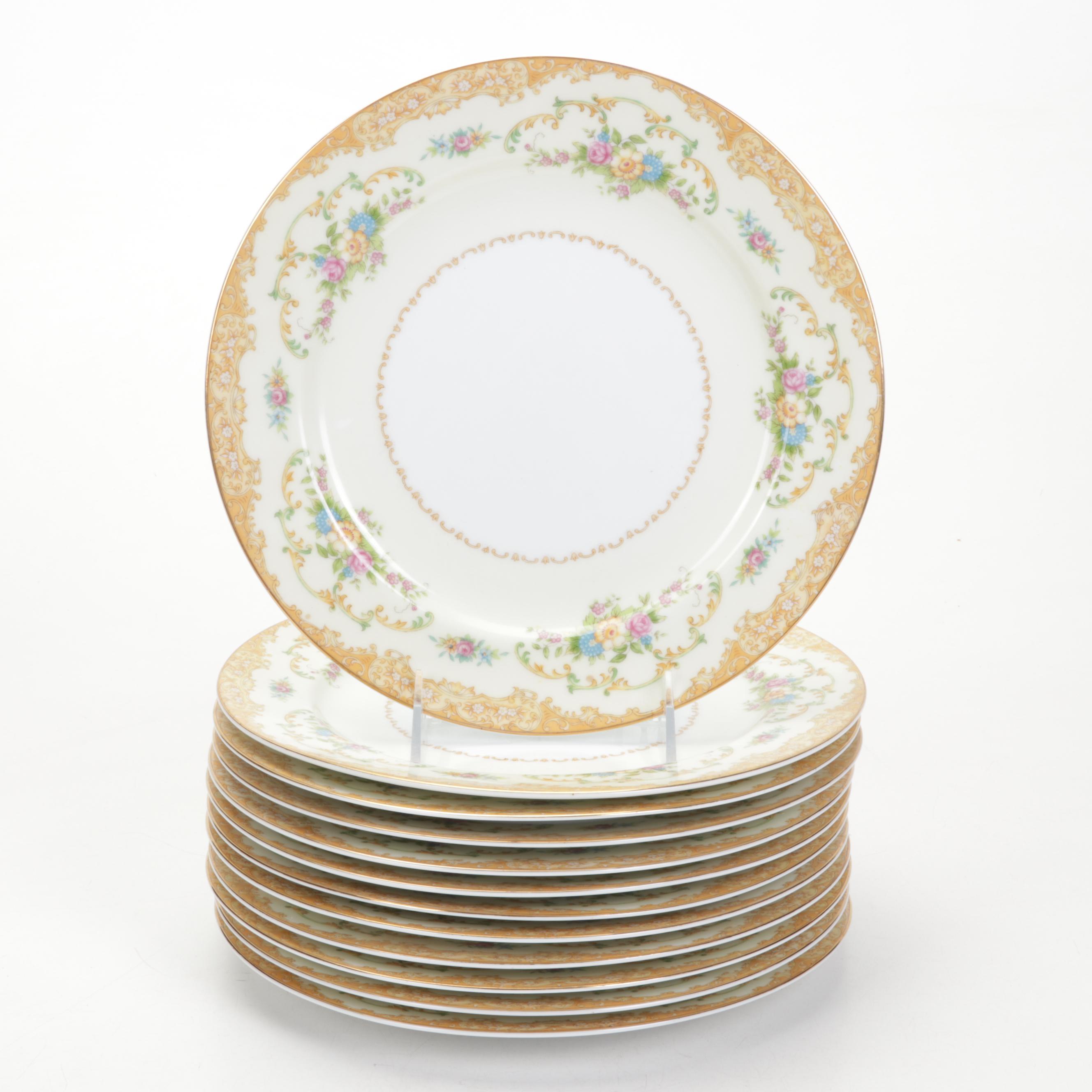 Noritake "Mimi" Porcelain Dinnerware and Serveware, Early to Mid 20th Century