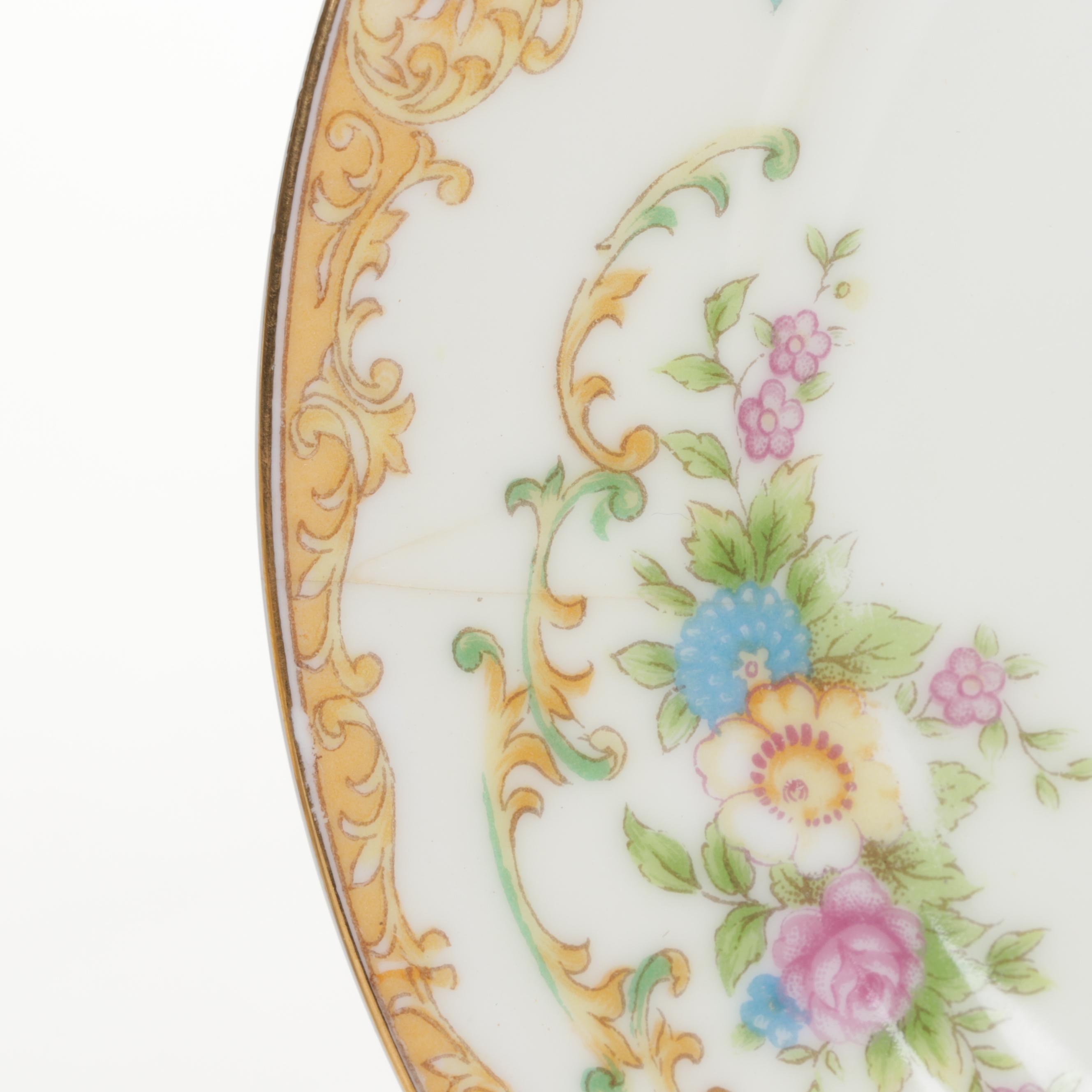 Noritake "Mimi" Porcelain Dinnerware and Serveware, Early to Mid 20th Century