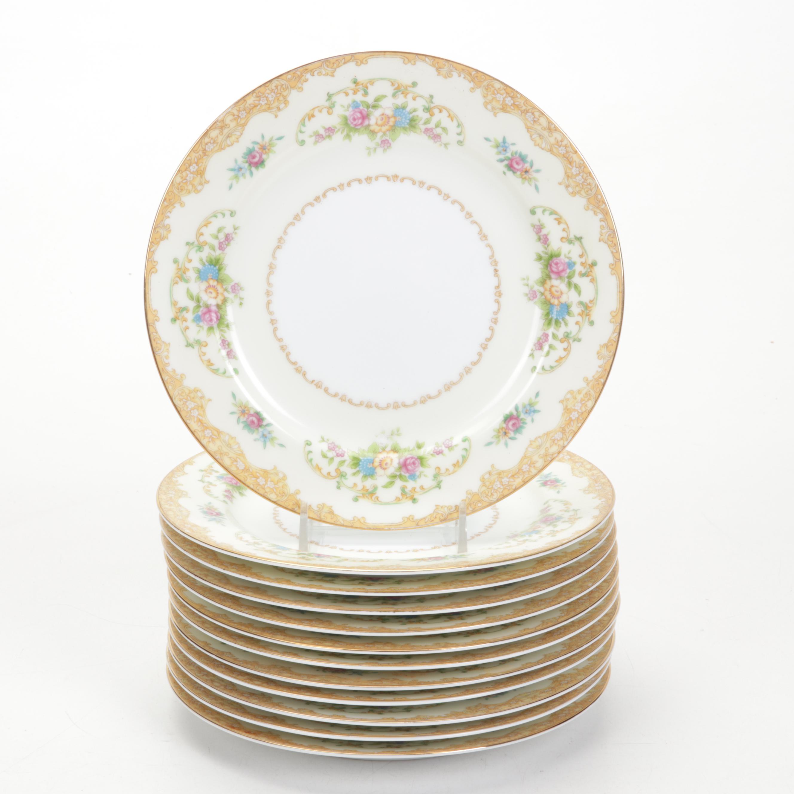 Noritake "Mimi" Porcelain Dinnerware and Serveware, Early to Mid 20th Century