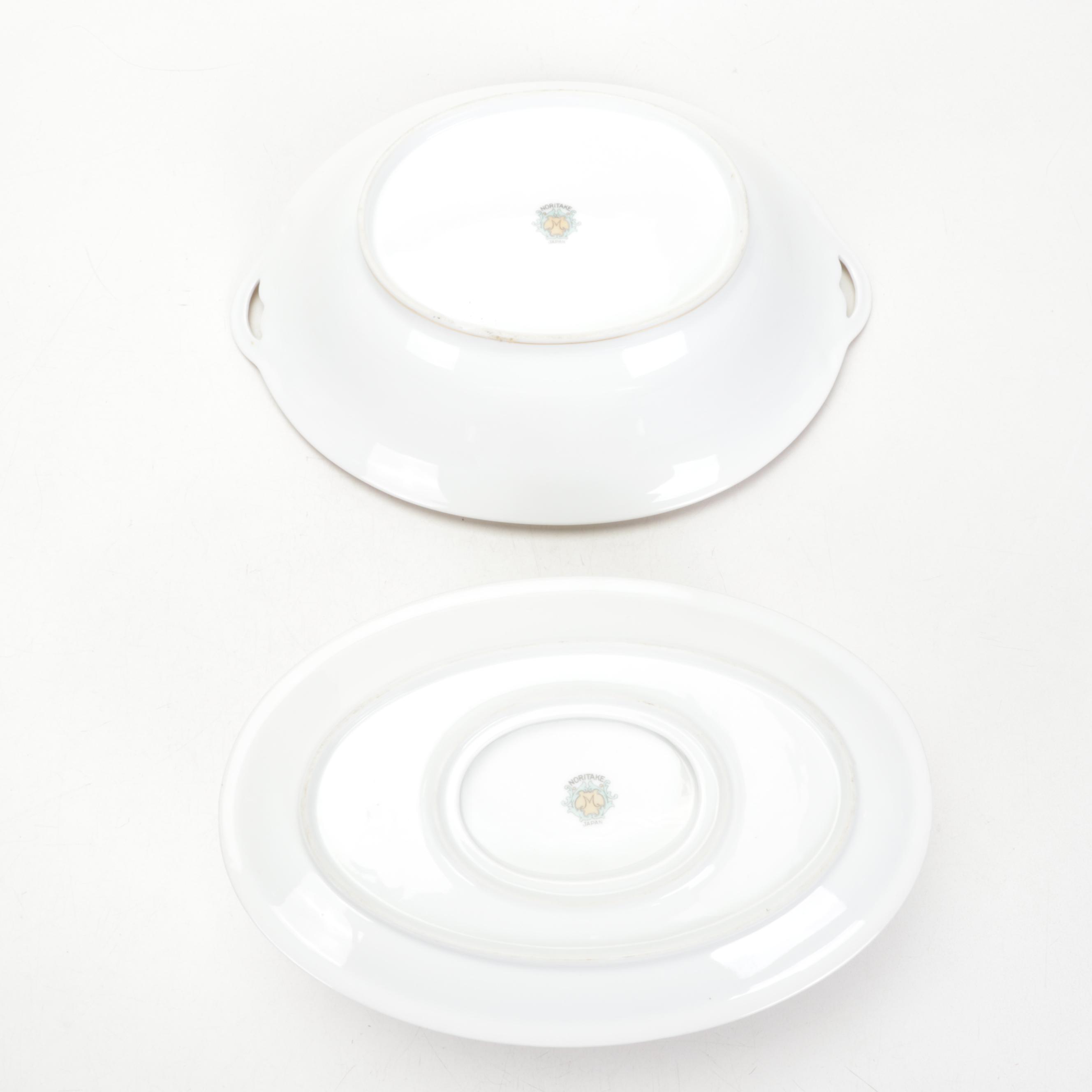 Noritake "Mimi" Porcelain Dinnerware and Serveware, Early to Mid 20th Century