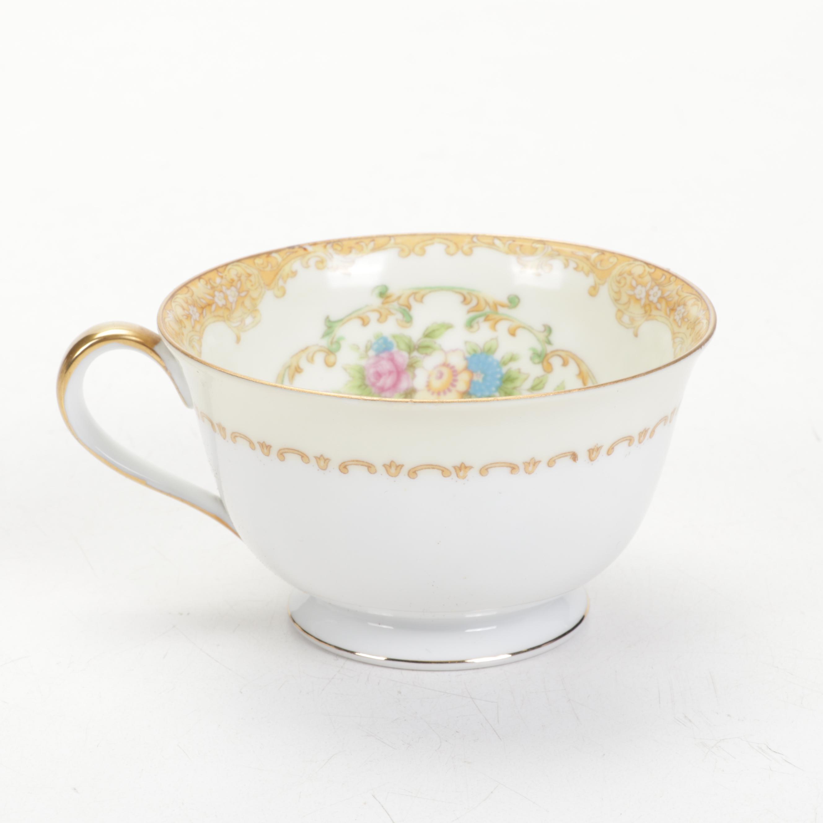 Noritake "Mimi" Porcelain Dinnerware and Serveware, Early to Mid 20th Century