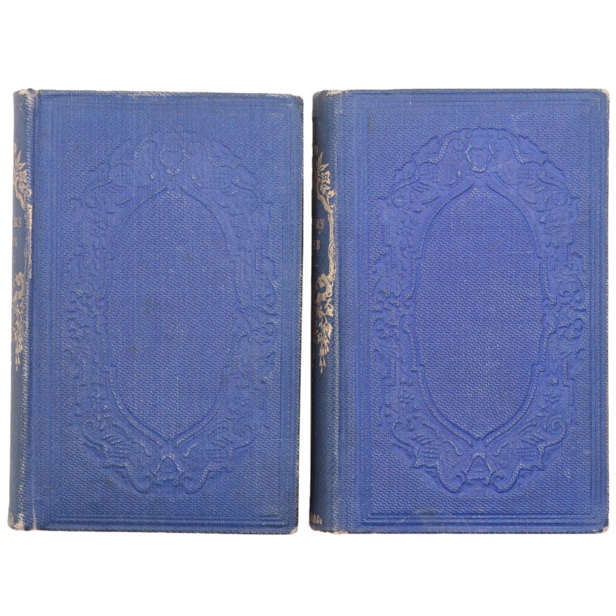 "The Poetical Works of John Greenleaf Whittier" Complete Two-Volume Set, 1863