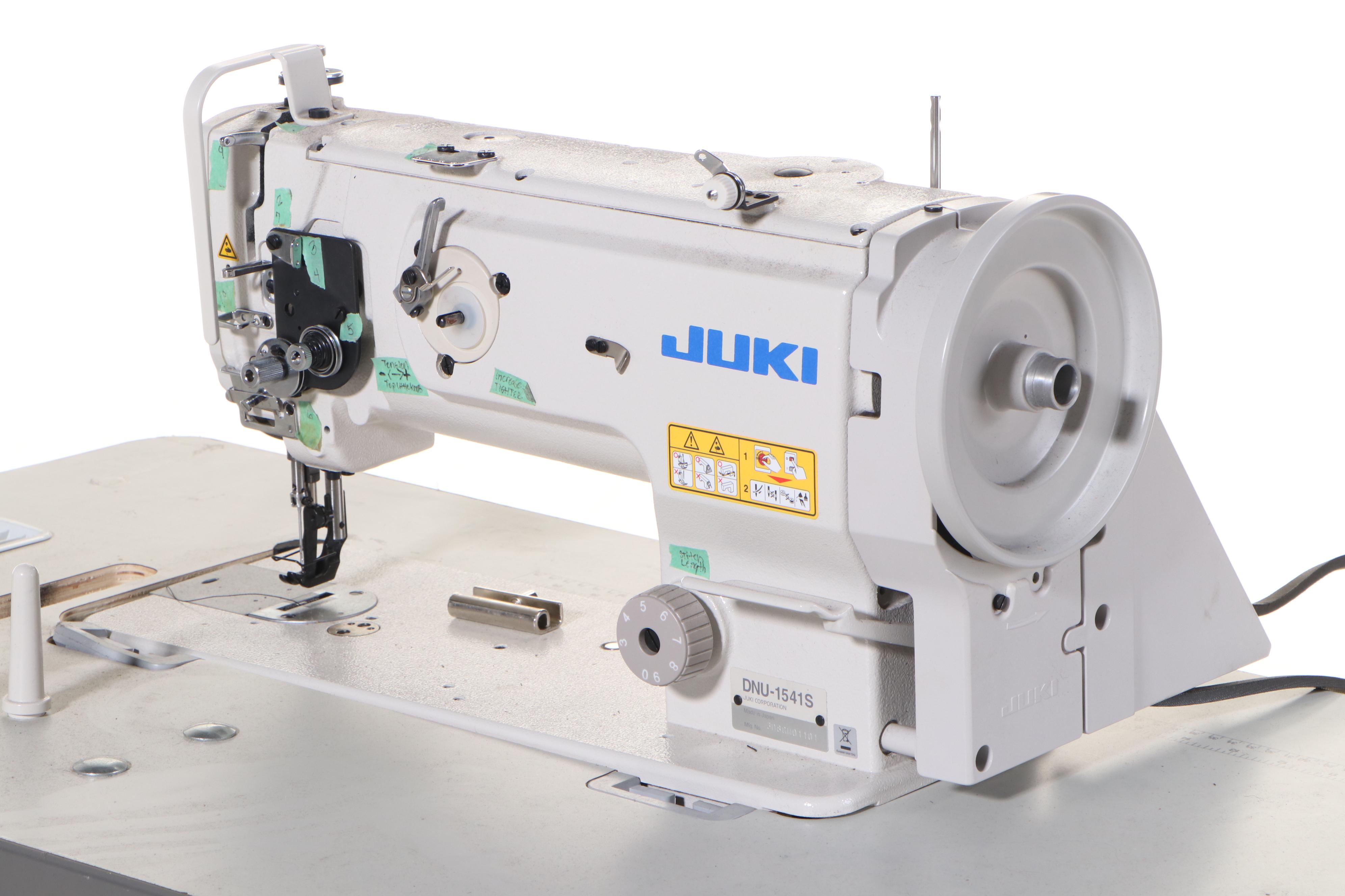 Juki DNU-1541S Commercial Sewing Machine with Workbench and Accessories