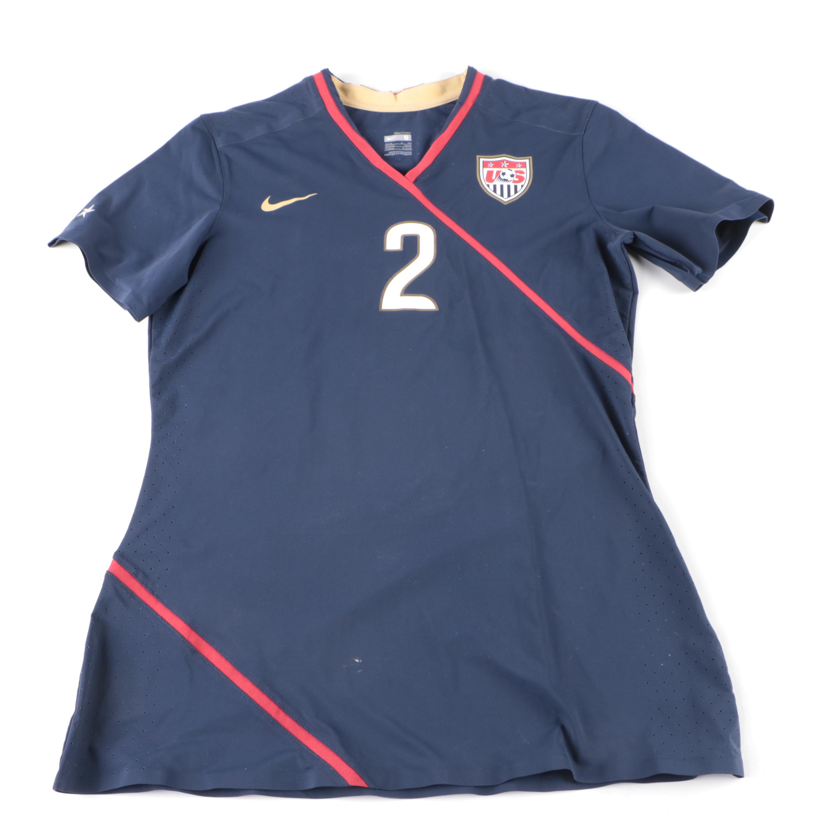 Heather Mitts U.S.A. Women's Soccer Signed Jersey and Cleats