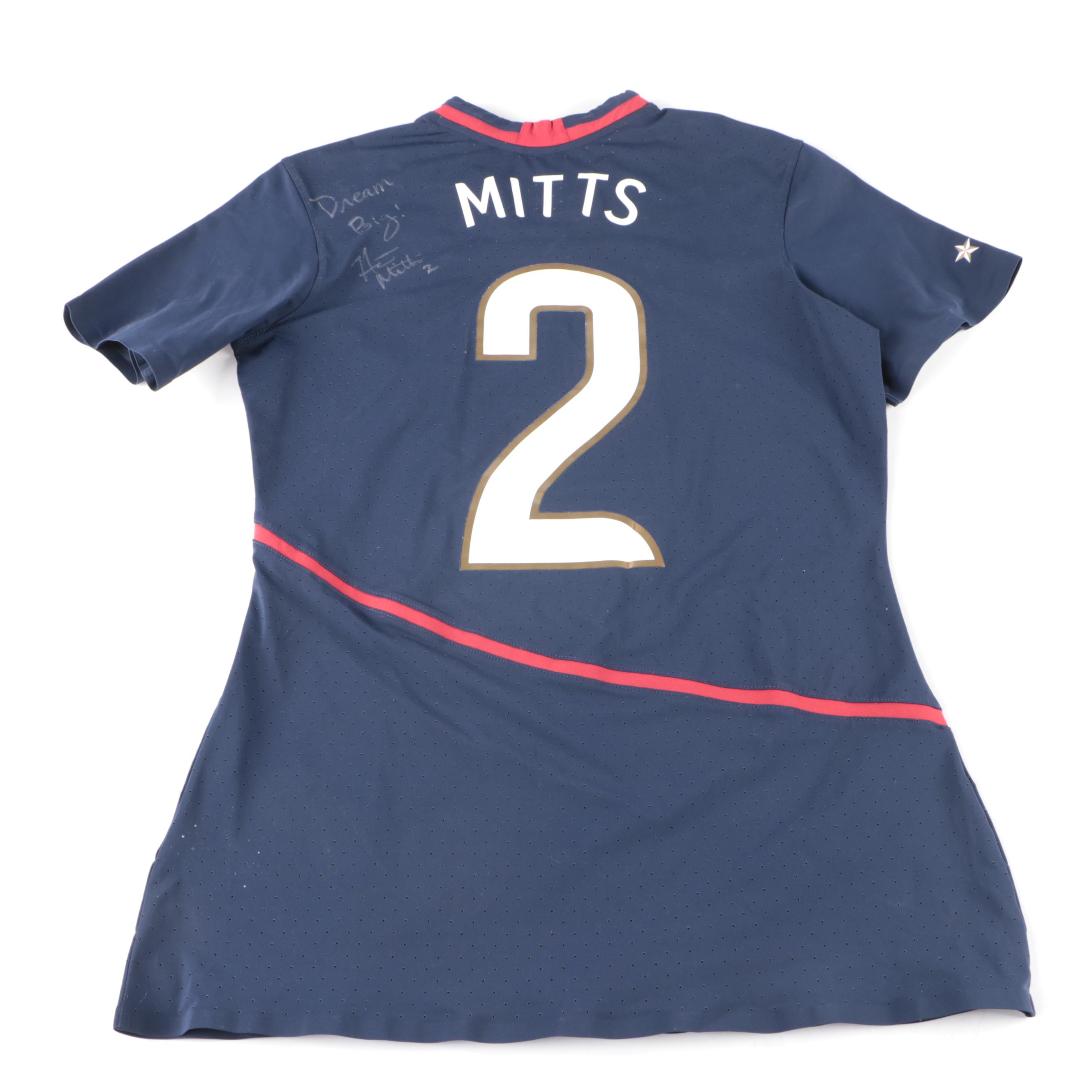 Heather Mitts U.S.A. Women's Soccer Signed Jersey and Cleats