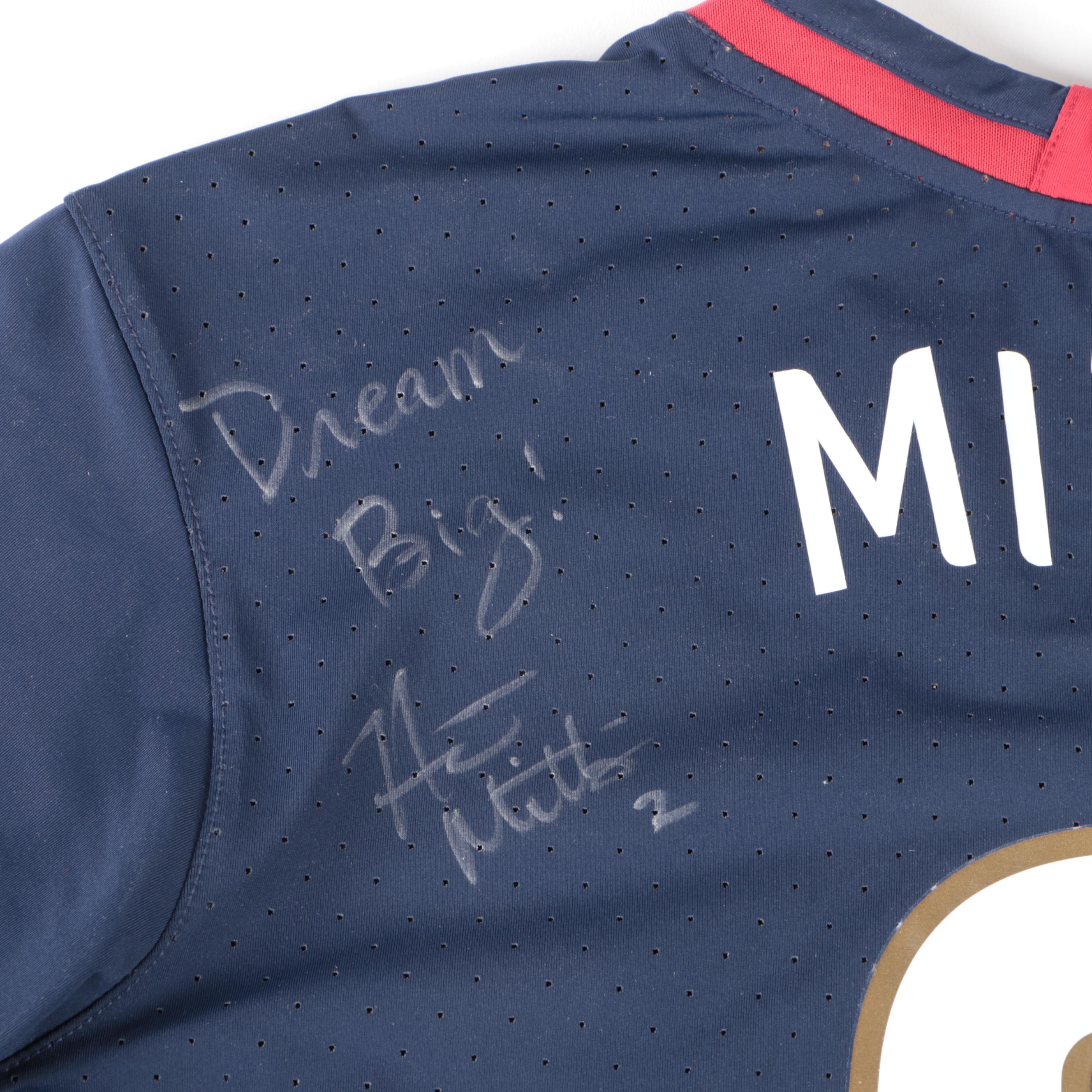 Heather Mitts U.S.A. Women's Soccer Signed Jersey and Cleats