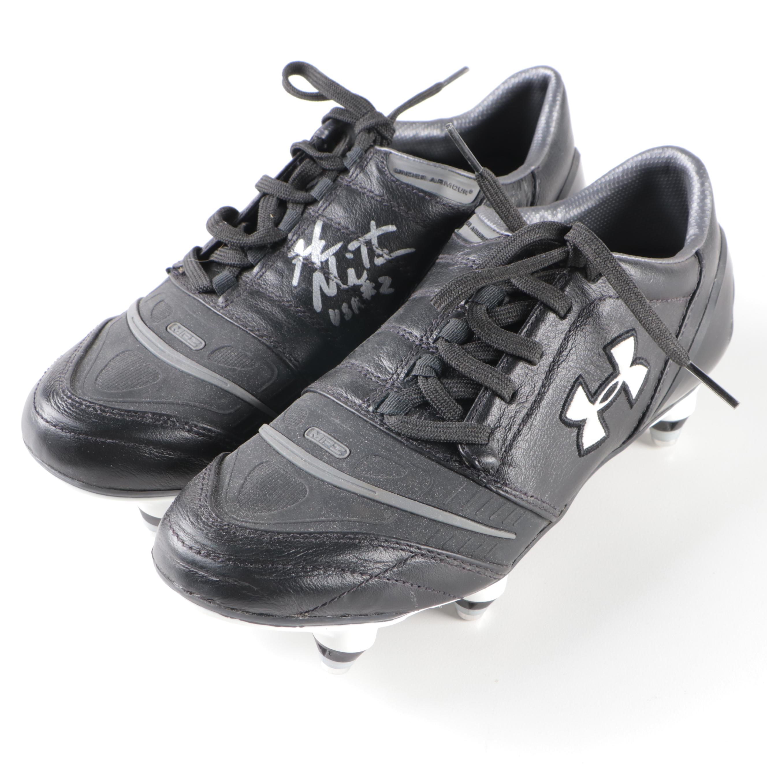 Heather Mitts U.S.A. Women's Soccer Signed Jersey and Cleats