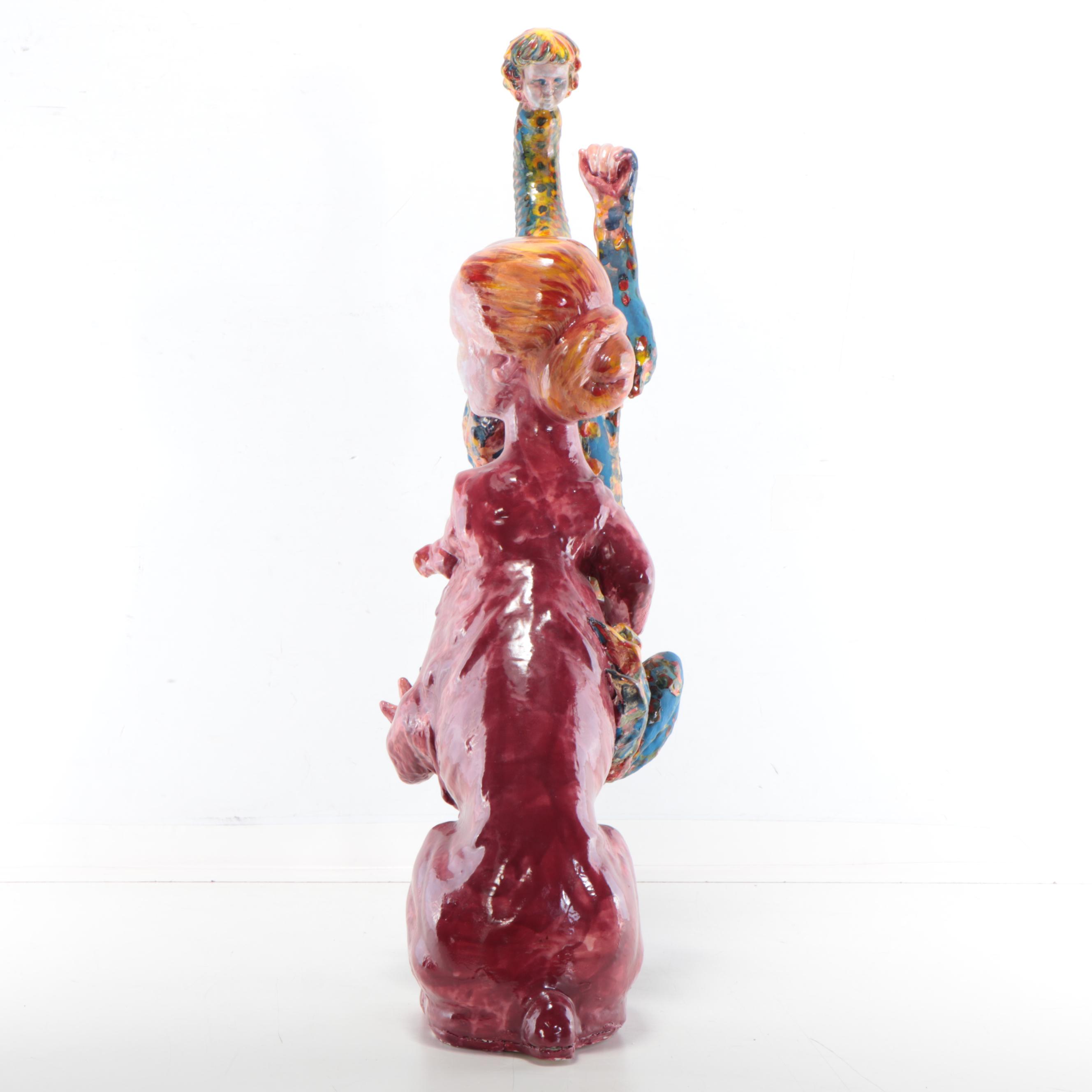 Sarah Roush Surreal Ceramic Sculpture of Hybrid Figures