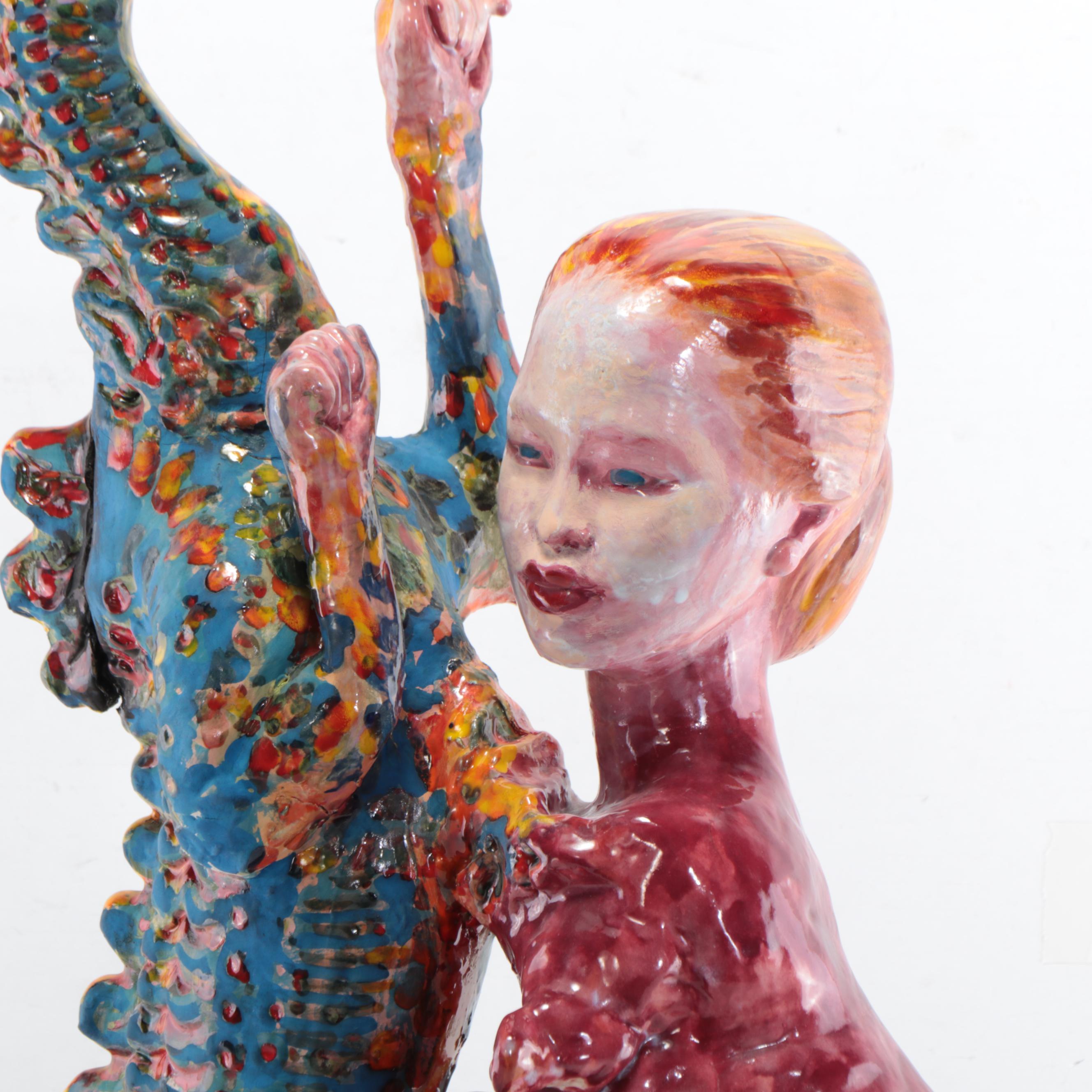 Sarah Roush Surreal Ceramic Sculpture of Hybrid Figures