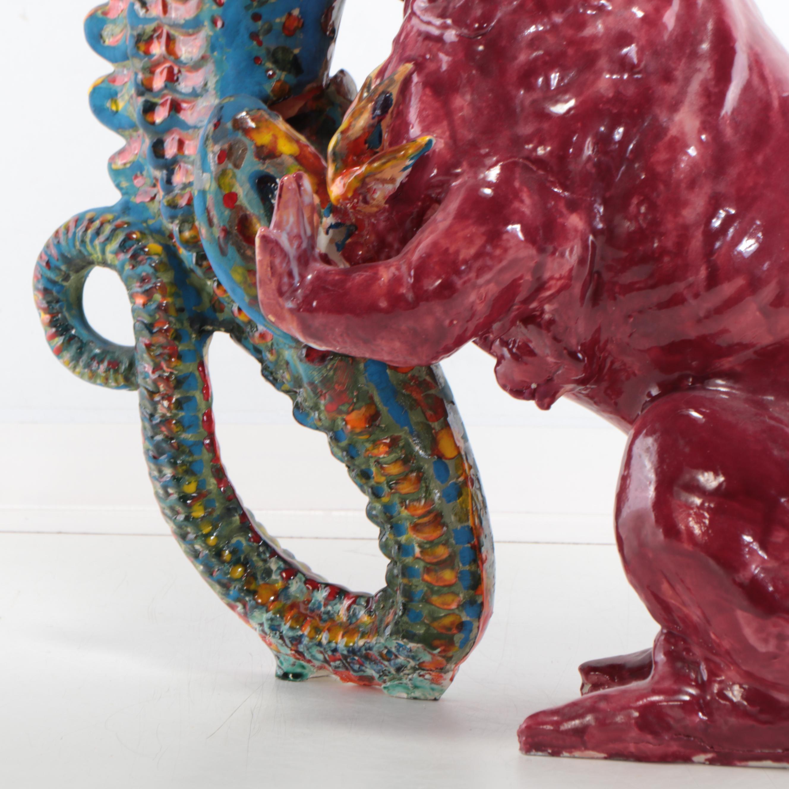 Sarah Roush Surreal Ceramic Sculpture of Hybrid Figures