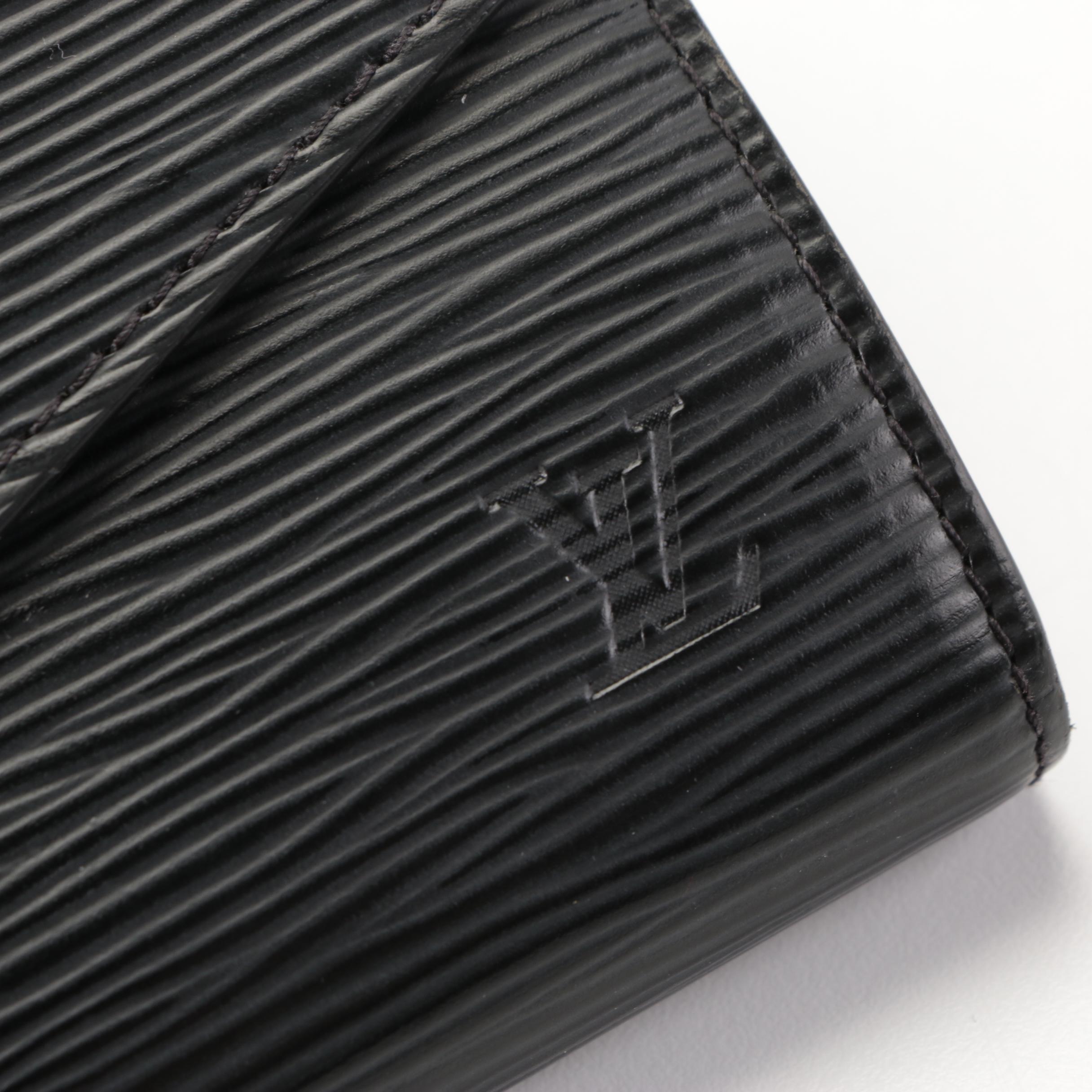 Louis Vuitton Sarah Wallet in Anthracite Nacre Epi Leather with Box