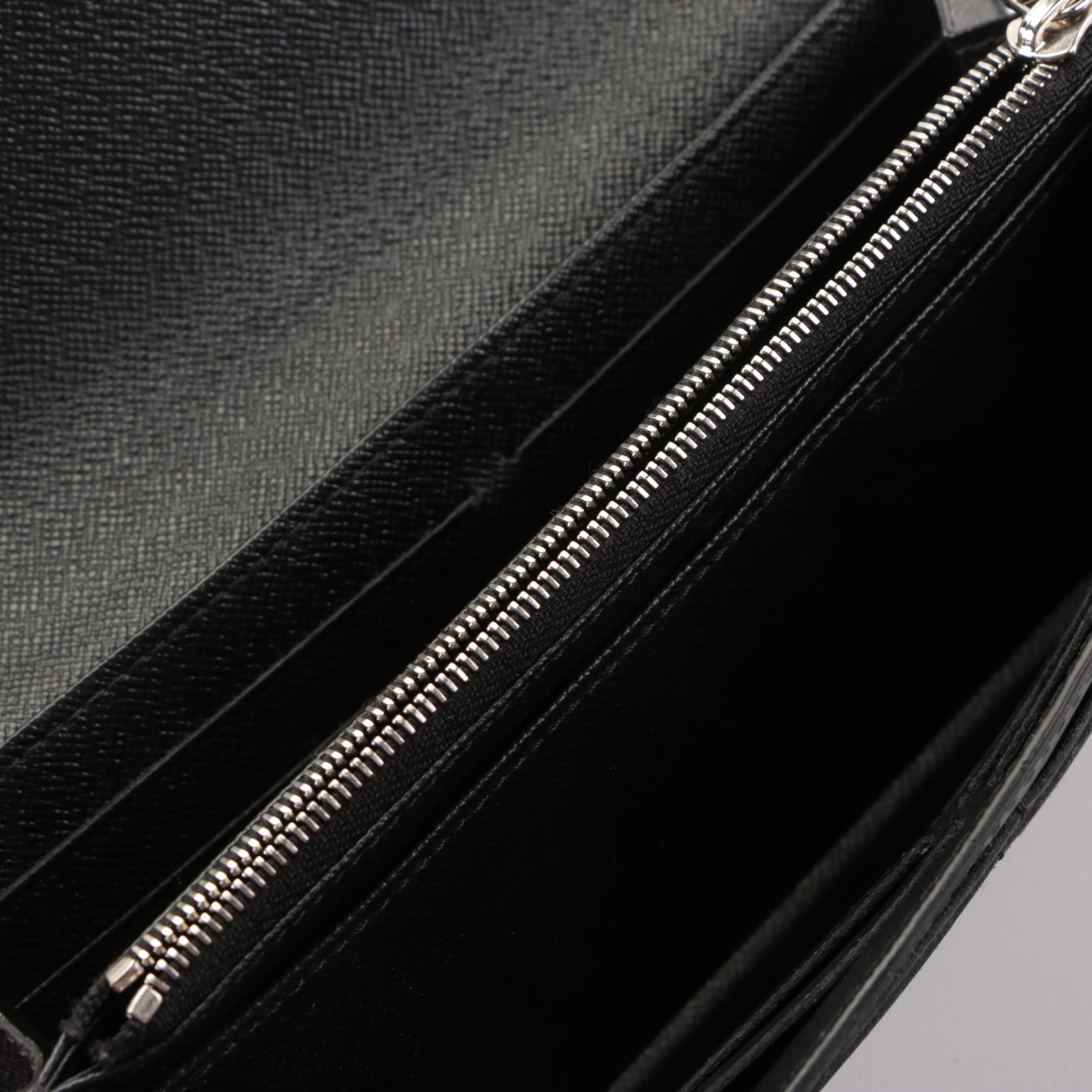 Louis Vuitton Sarah Wallet in Anthracite Nacre Epi Leather with Box