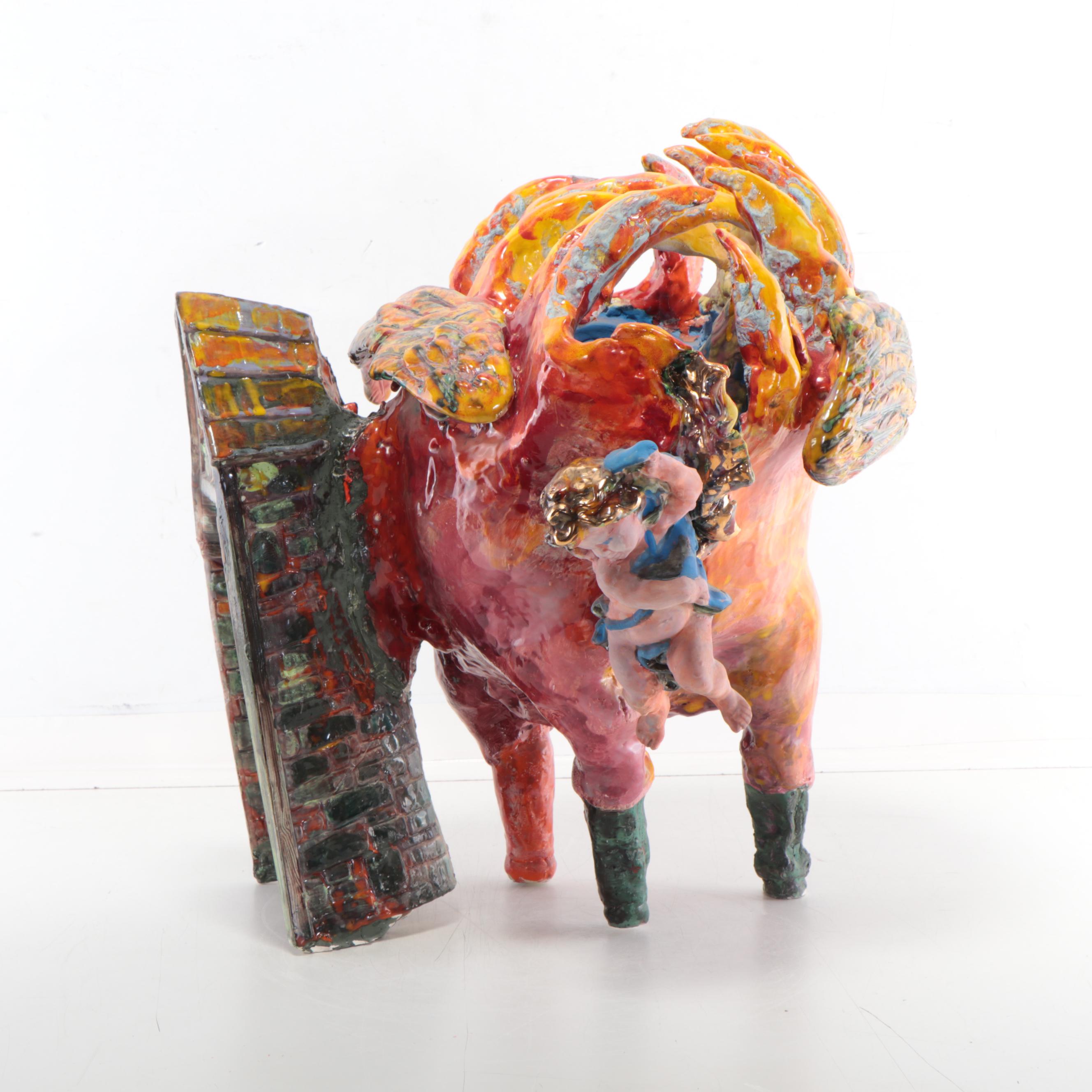 Sarah Roush Surreal Ceramic Sculpture