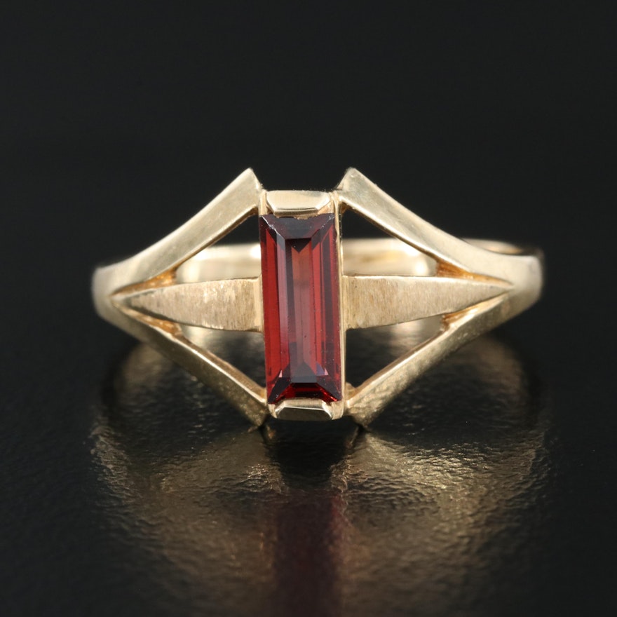 14K Garnet Ring