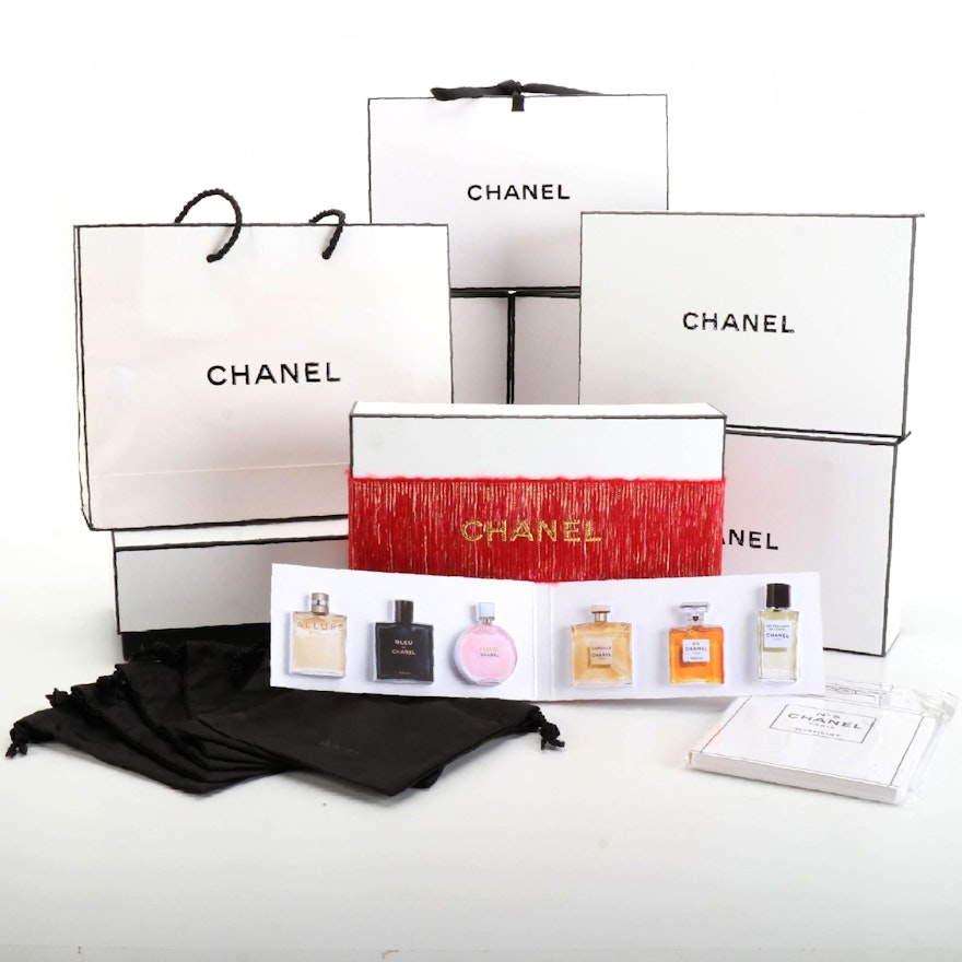 Chanel Beauté Promotional Packaging, Dust Bags, and Note Pads