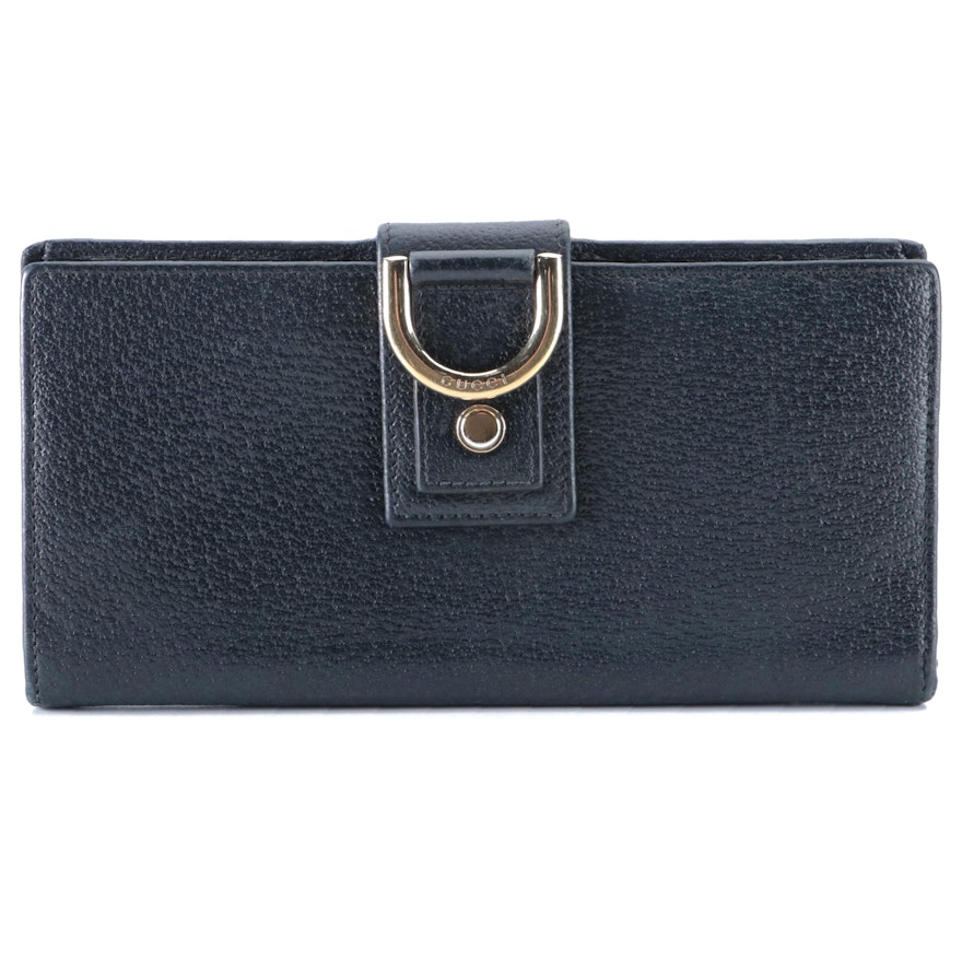 Gucci Abbey Cinghiale Leather Long Wallet
