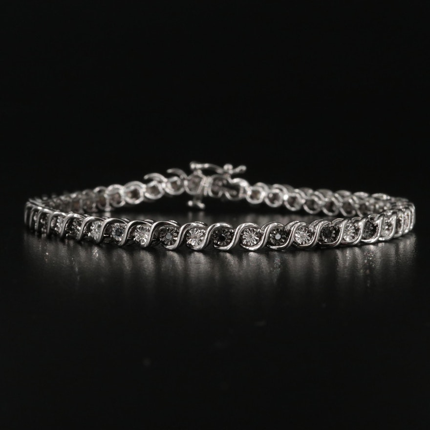 Sterling Diamond Bracelet