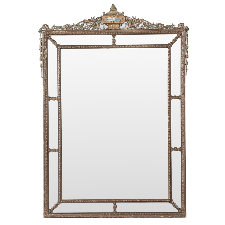 Venetian Style Giltwood Framed Wall Mirror, Mid to Late 20th Century