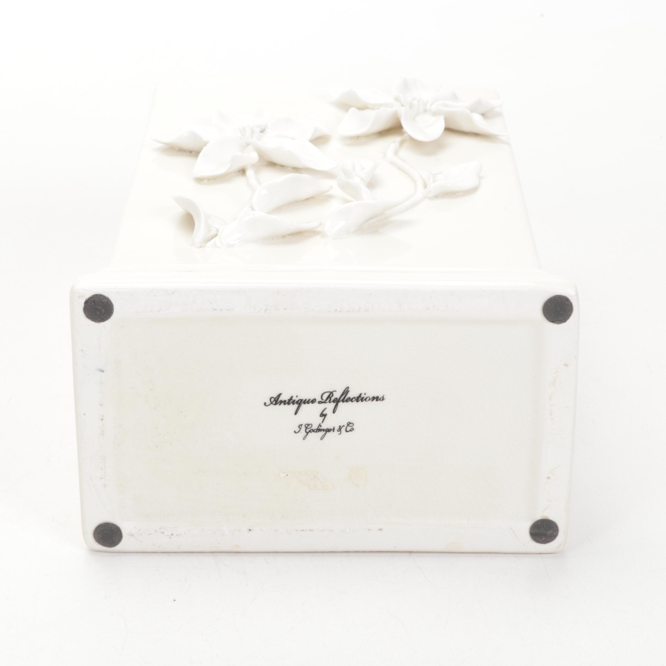 Antique Reflections by J. Godinger & Co. Porcelain Vases, Late 20th Century