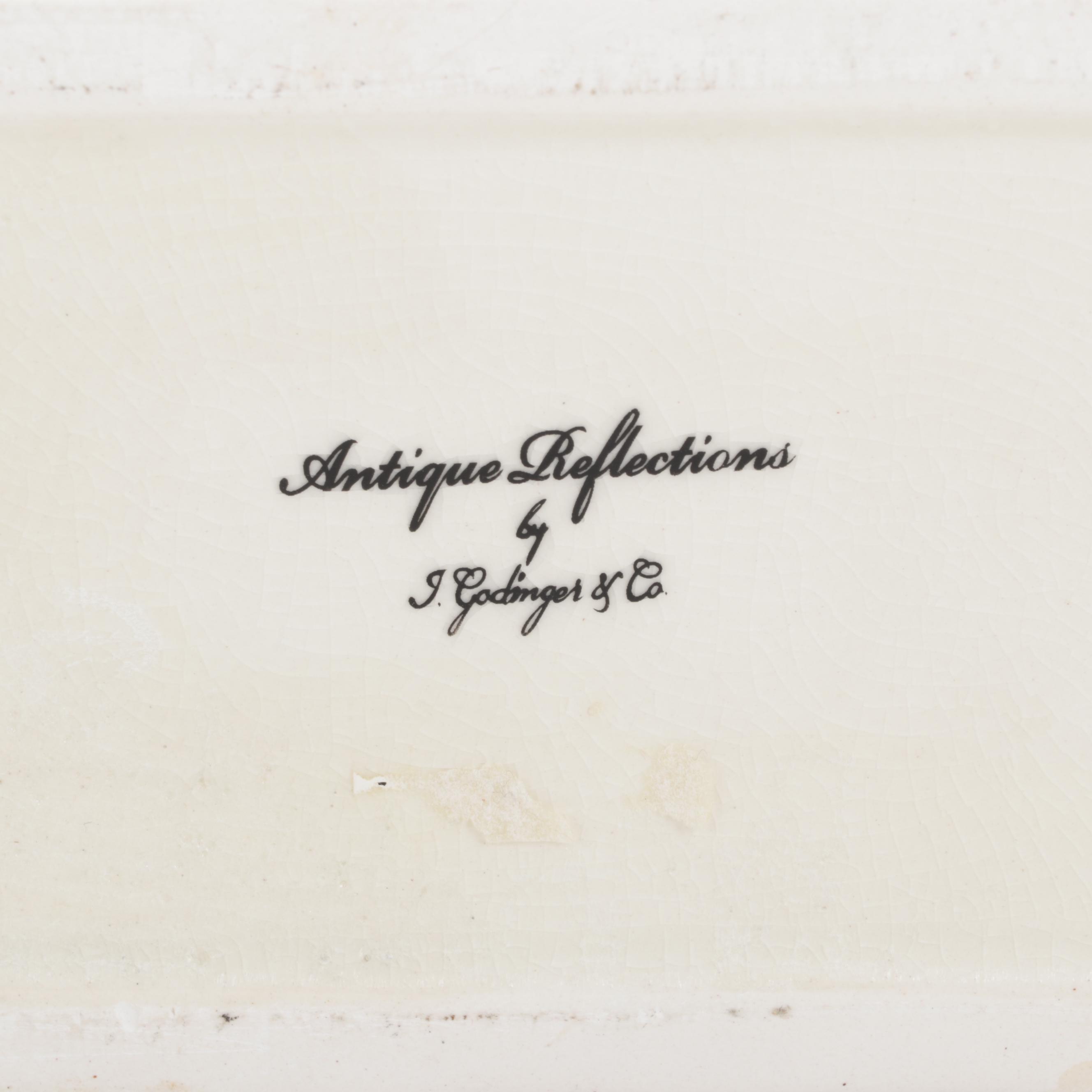 Antique Reflections by J. Godinger & Co. Porcelain Vases, Late 20th Century