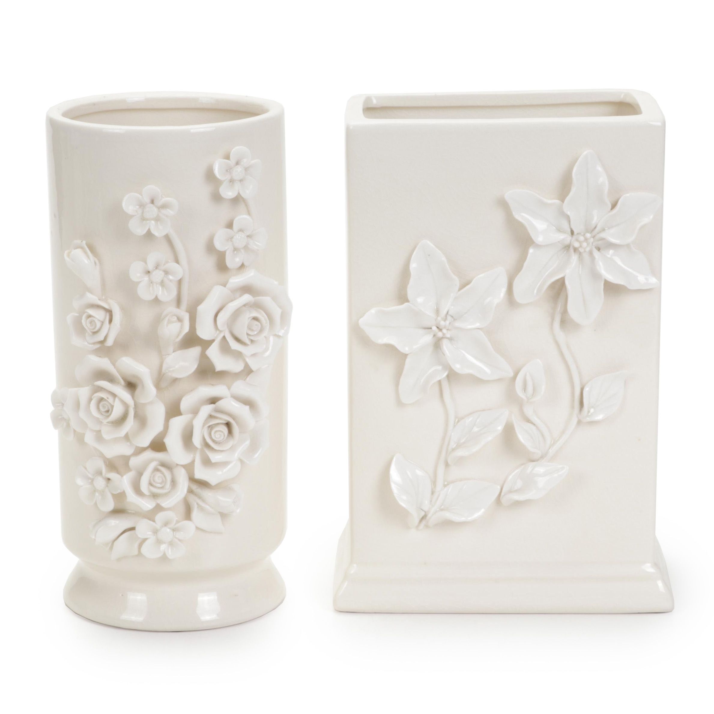 Antique Reflections by J. Godinger & Co. Porcelain Vases, Late 20th Century