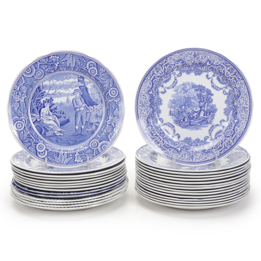 Spode "Italian" and The Blue Room Collection Plates