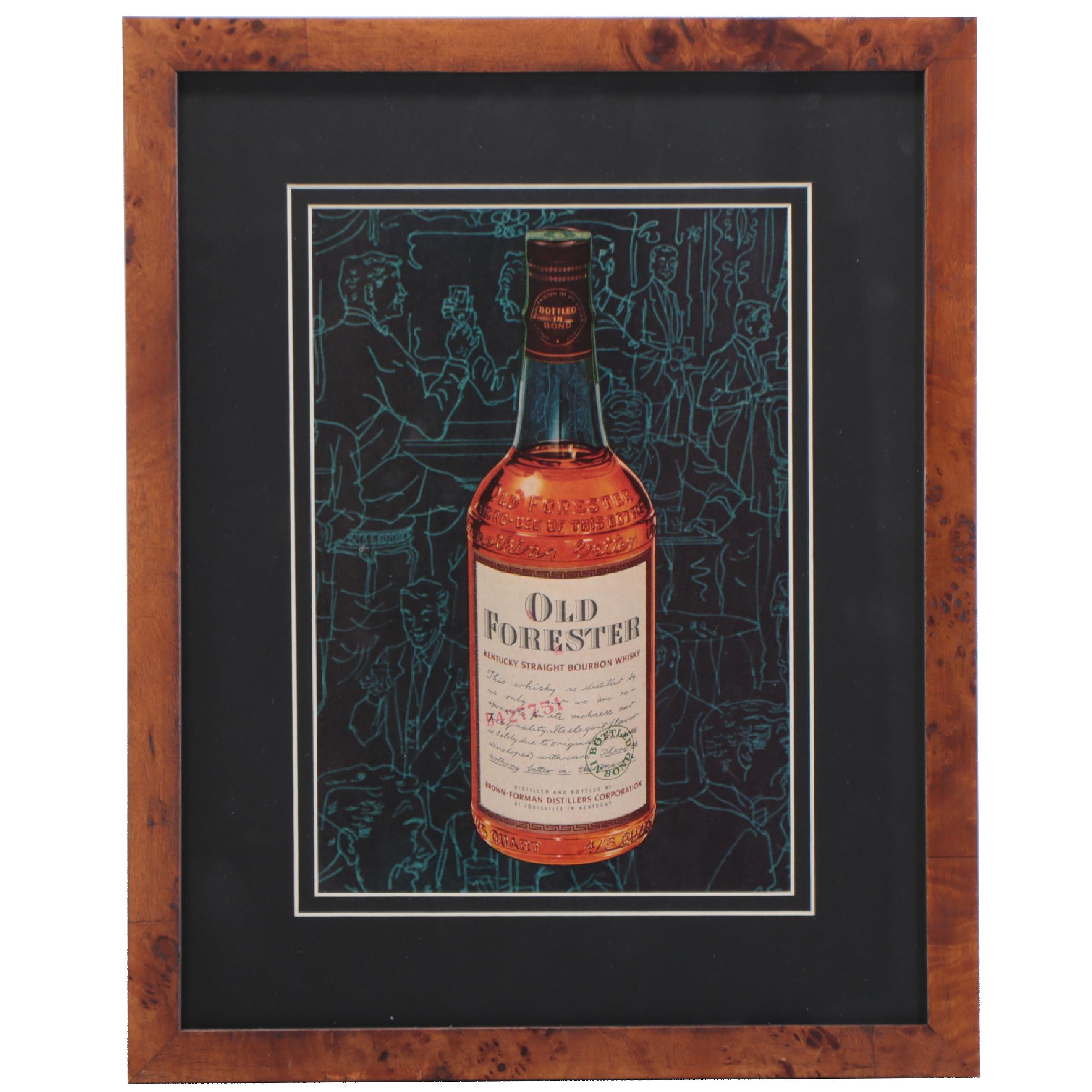 Old Forester Advertisement from "TIME Magazine," 1956