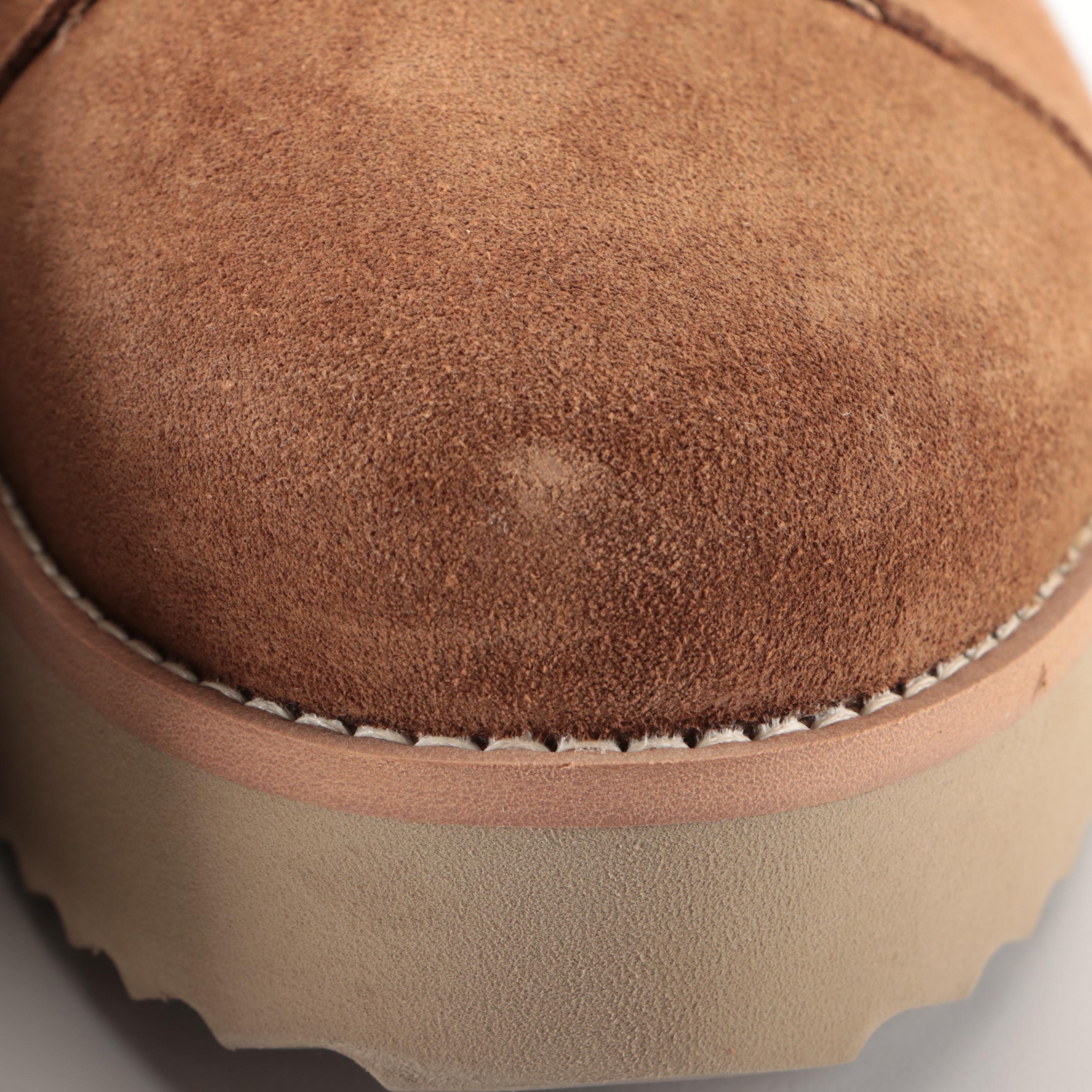 Sam Edelman Franc Suede Hiking Boots with Faux Shearling Trim