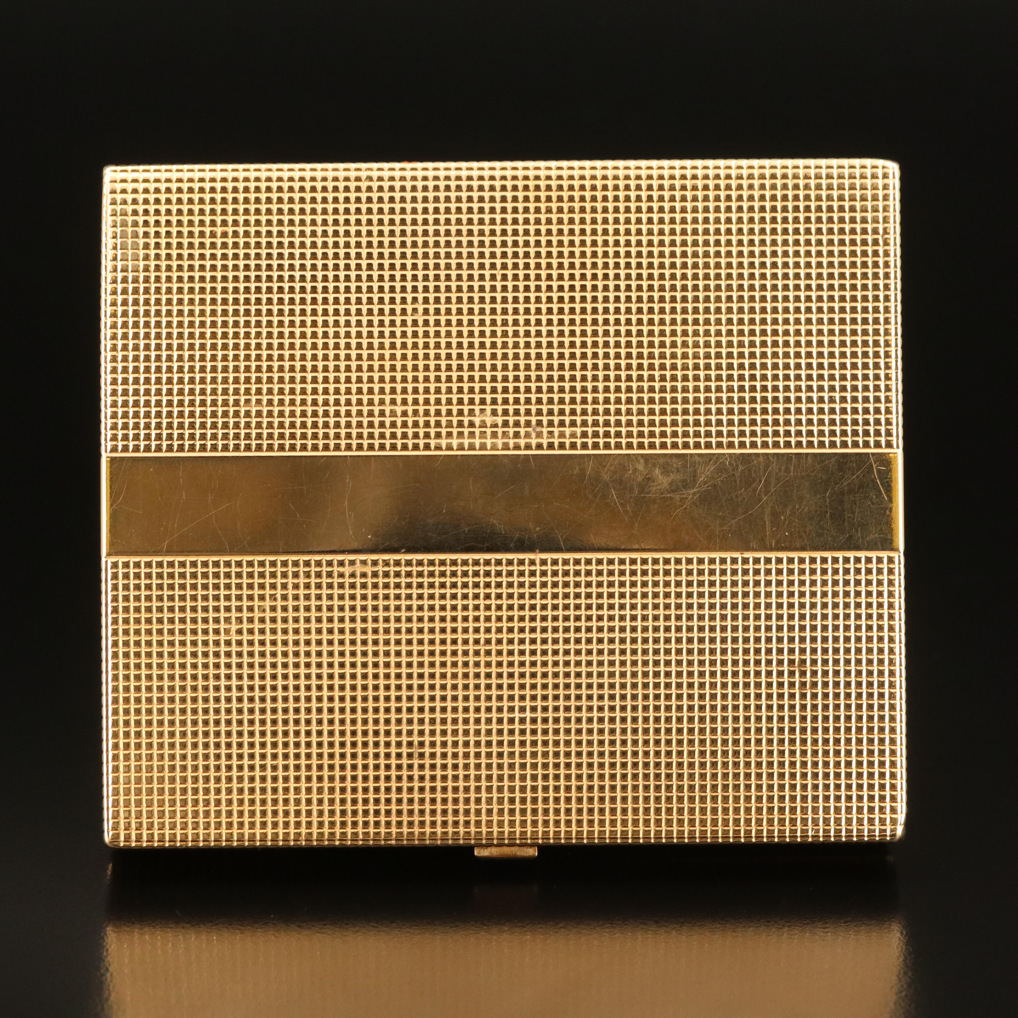 Cartier 14K Diamond and Sapphire Cigarette Case