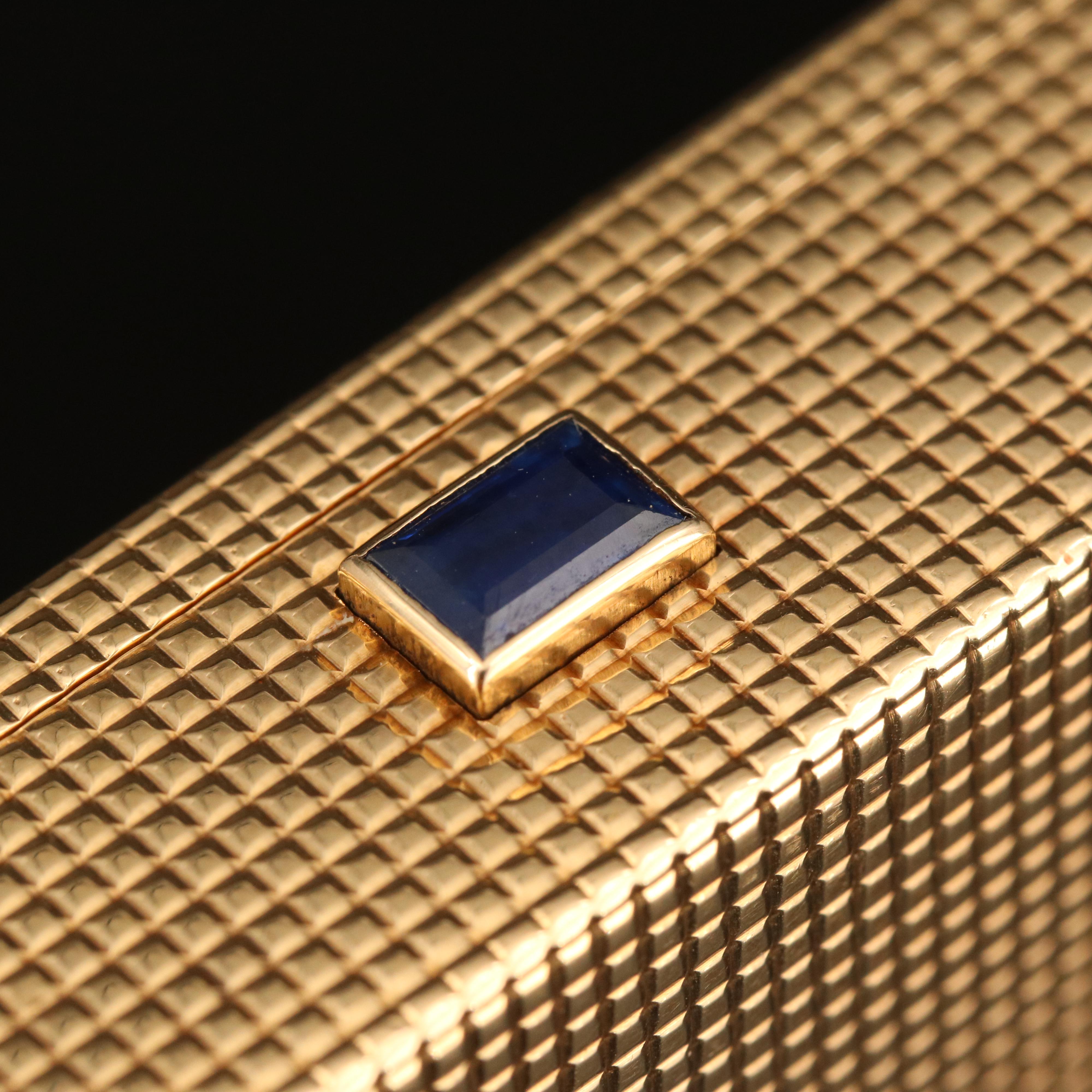 Cartier 14K Diamond and Sapphire Cigarette Case