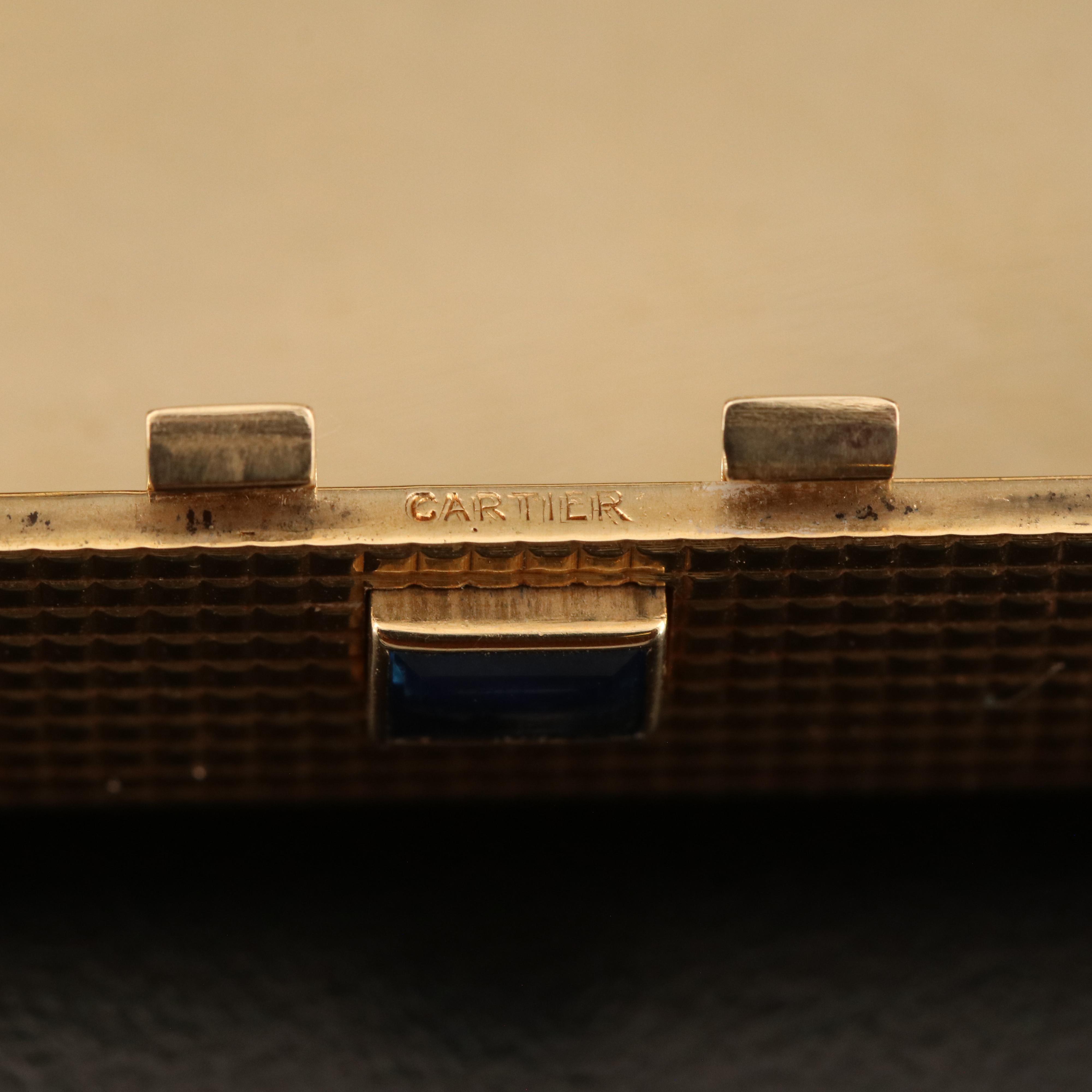 Cartier 14K Diamond and Sapphire Cigarette Case