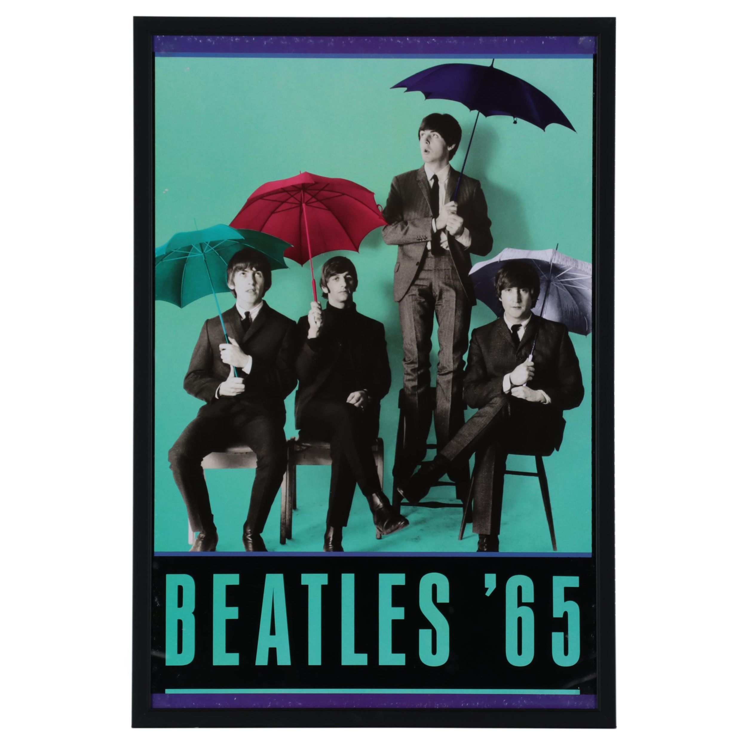 Offset Lithograph Music Poster of The Beatles, Circa 1965
