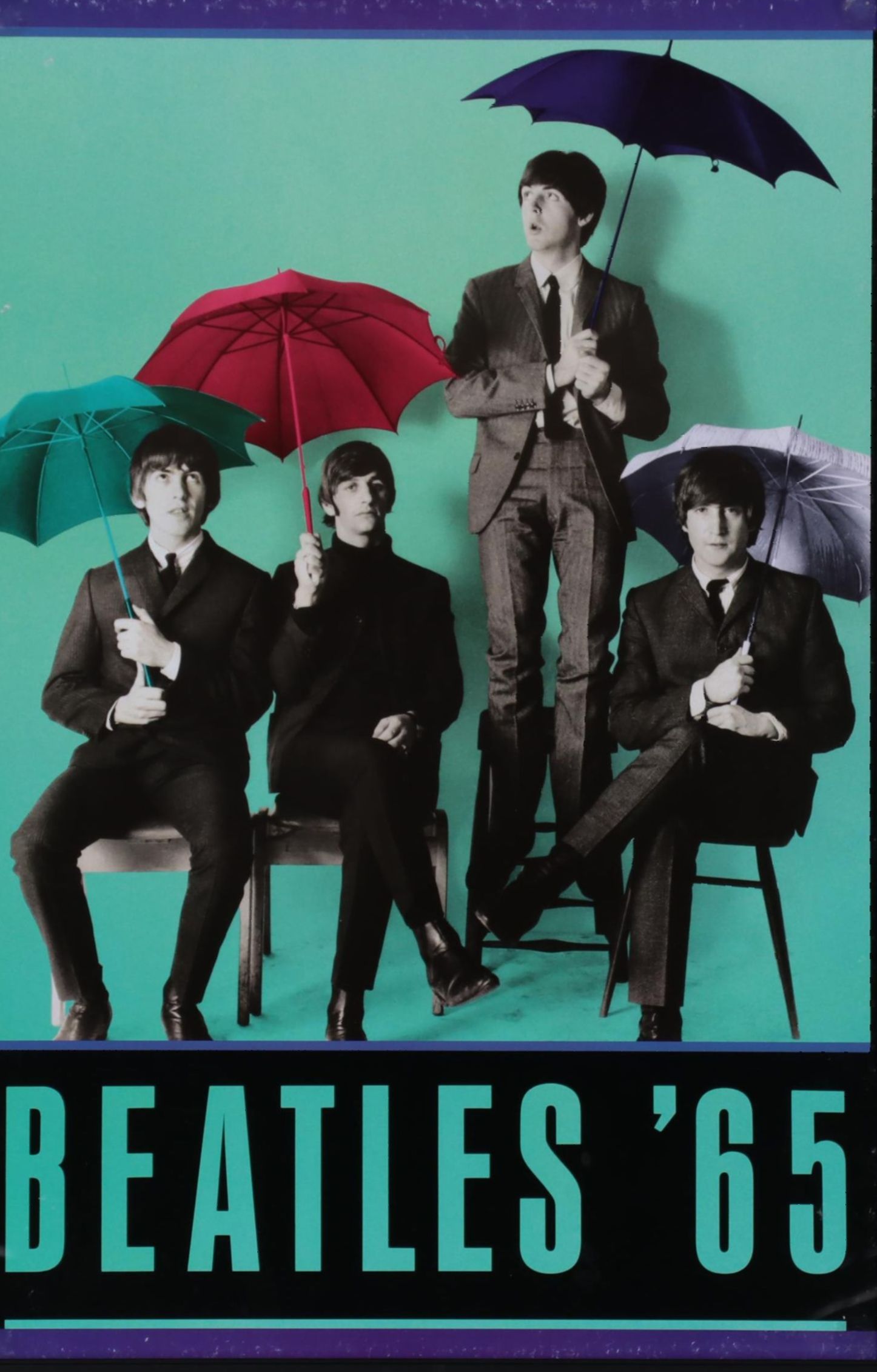 Offset Lithograph Music Poster of The Beatles, Circa 1965