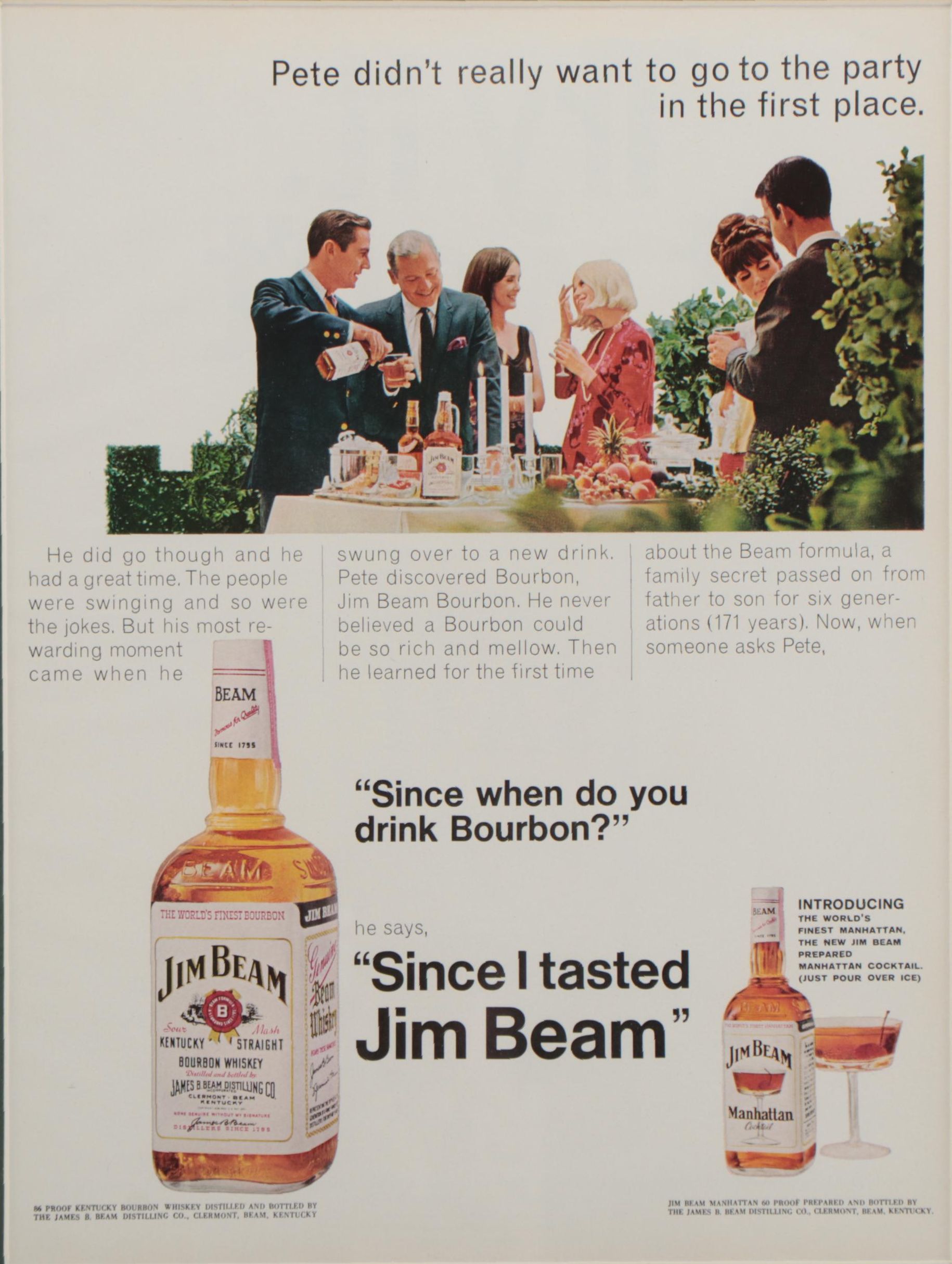 Jim Beam Advertisement from "Life Magazine," 1961