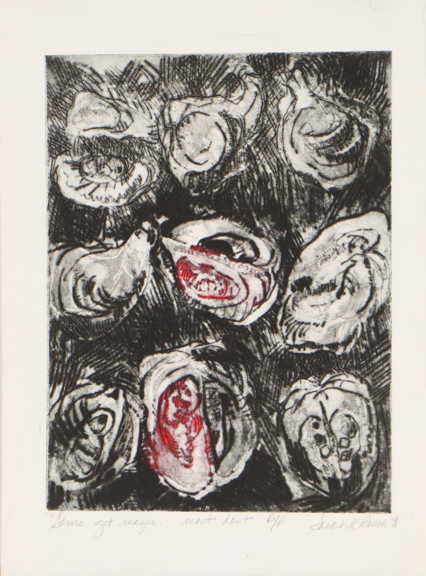 Sarah Roush Etching "Some Get Magic...Most Don't," 1981