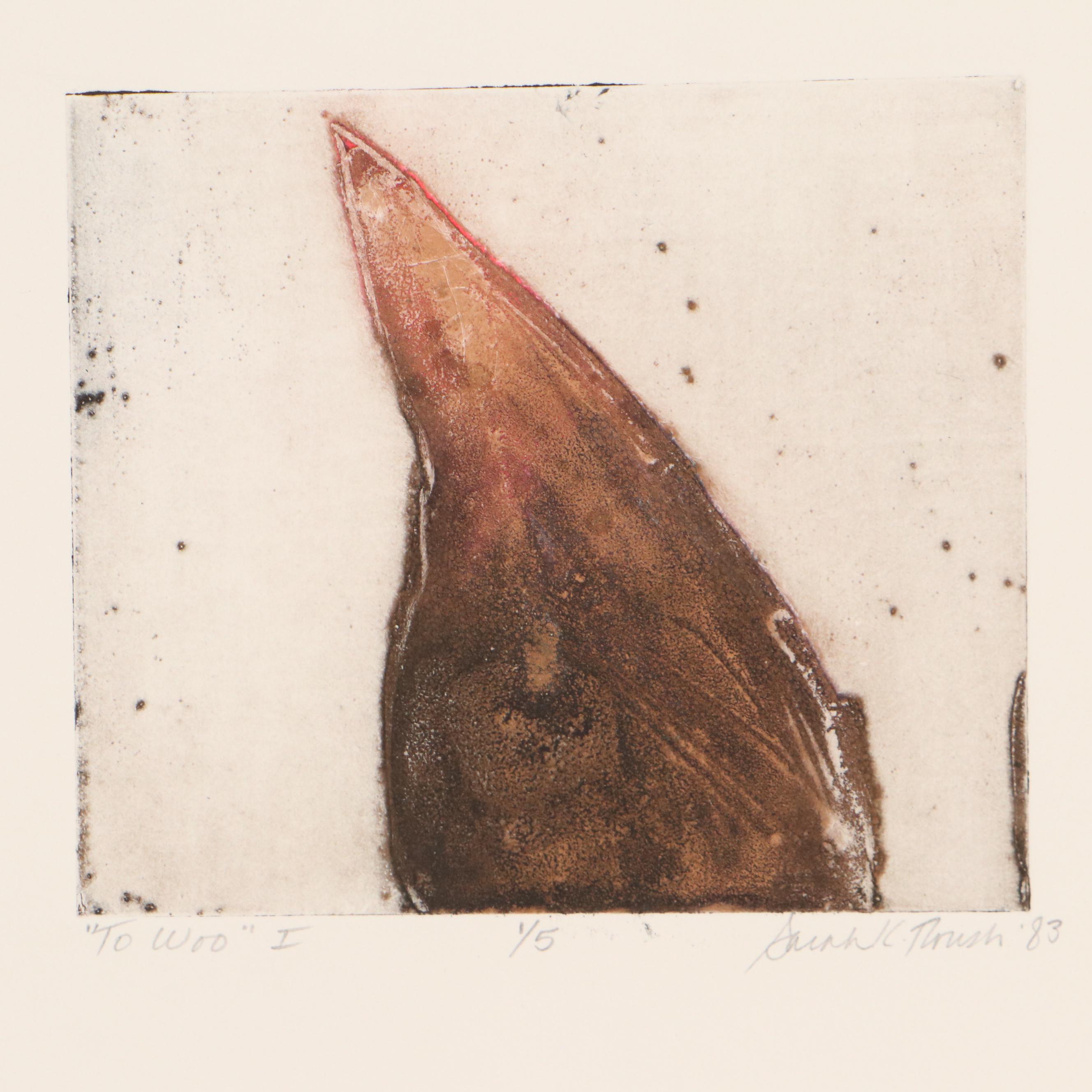 Sarah Roush Etching Suite "To Woo," 1983