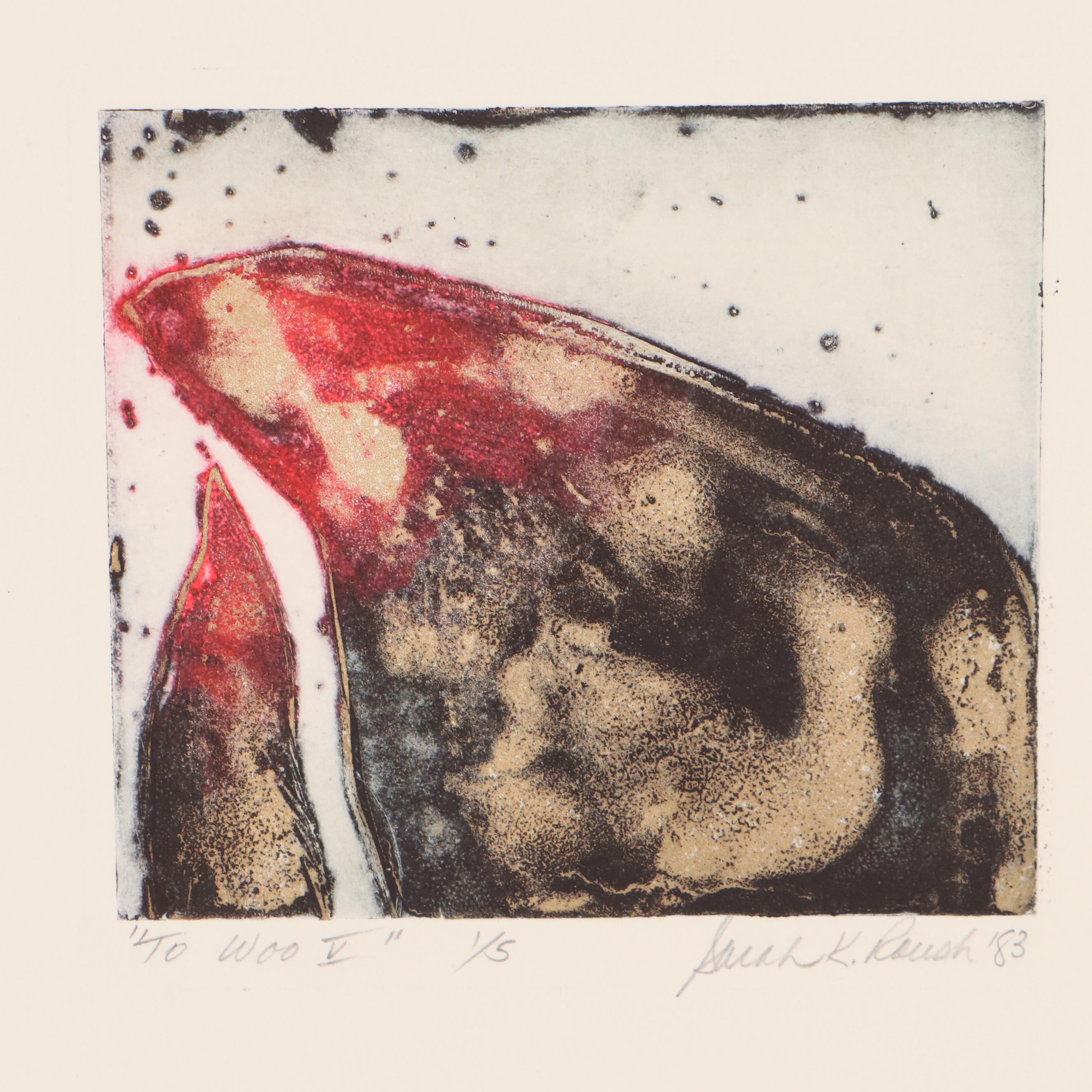 Sarah Roush Etching Suite "To Woo," 1983