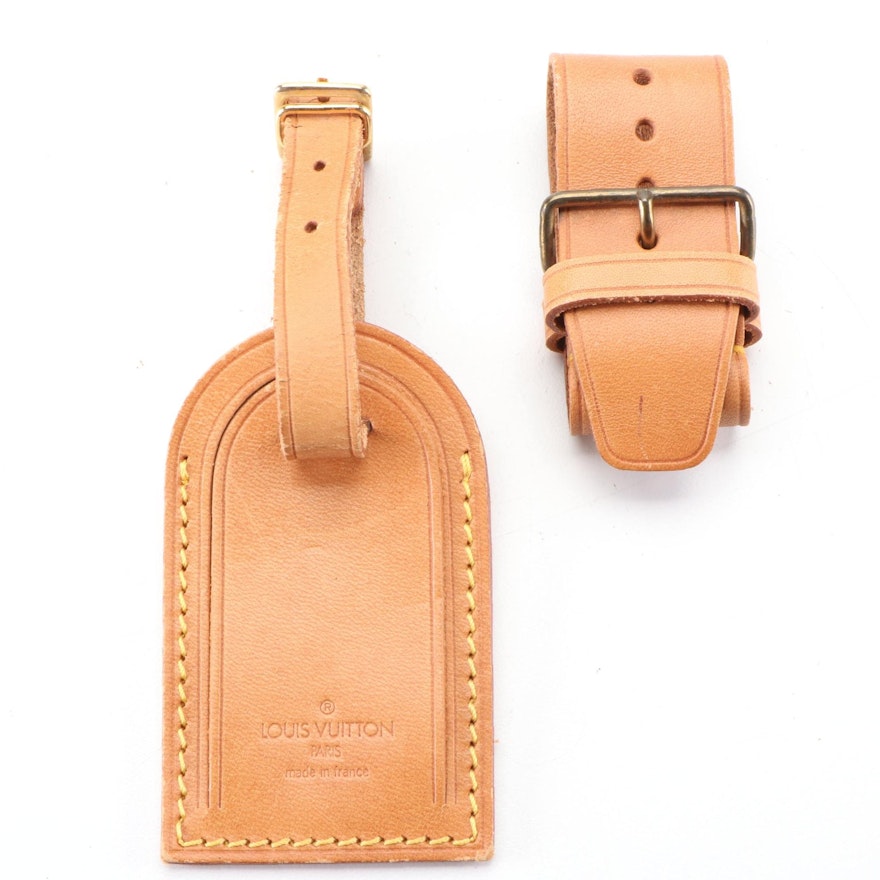 Louis Vuitton Luggage Tag and Poignet in Vachetta Leather