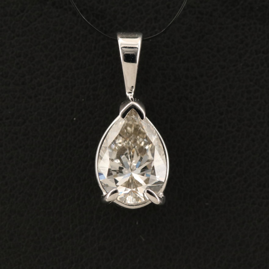 14K 1.41 CT Lab Grown Diamond Pendant