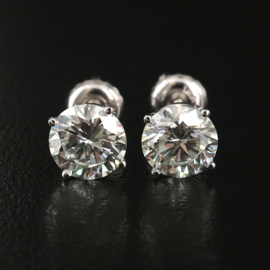 14K 2.42 CTW Lab Grown Diamond Stud Earrings