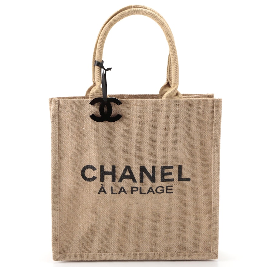 Chanel "À La Plage" Promotional Burlap Tote